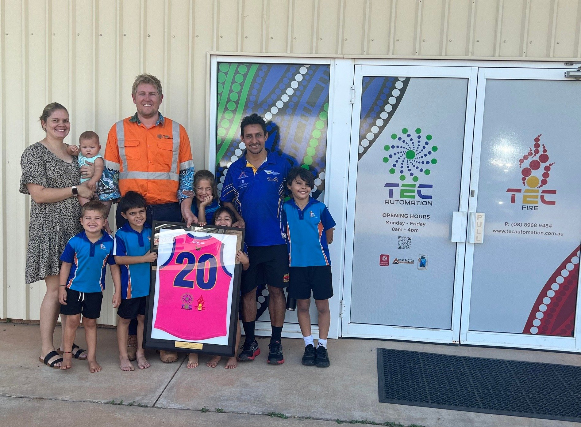 TEC Automation supporting a local breast cancer fundraising initiative with community members and junior sporting teams.