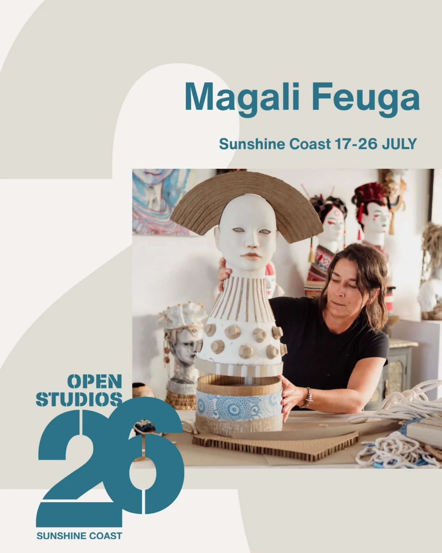 I'm excited to be part of the 2026 @openstudiossunshinecoast 🙌

Many artists are opening the doors to their studios from 17 to 26 of July, giving you the opportunity to discover their creative worlds and learn more about what goes on behind the scen