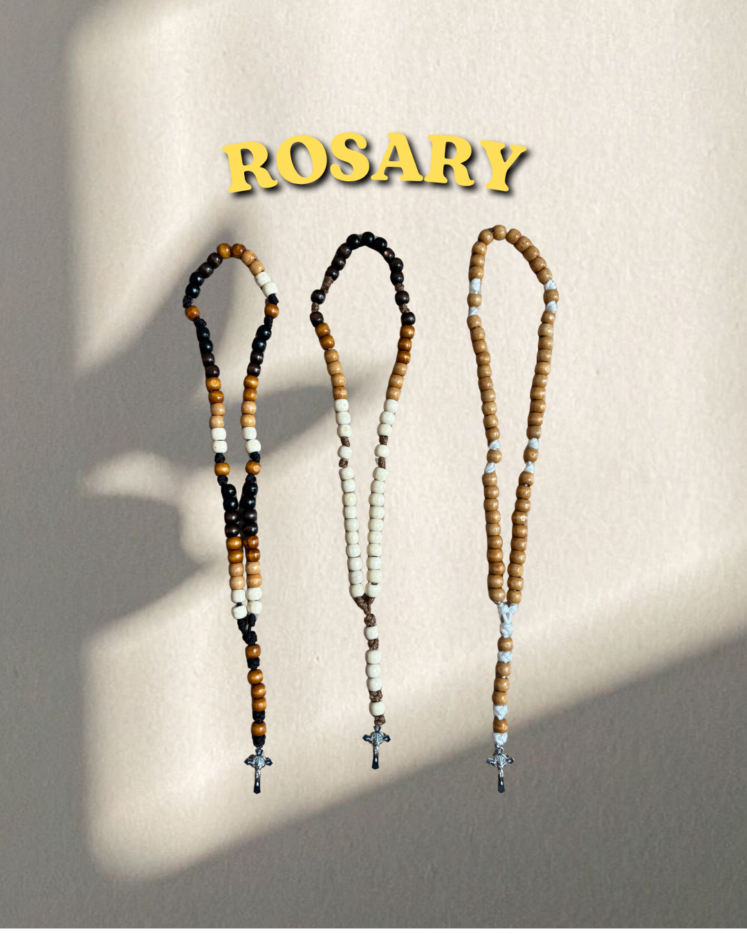 Handmade Wooden + Rope Rosary