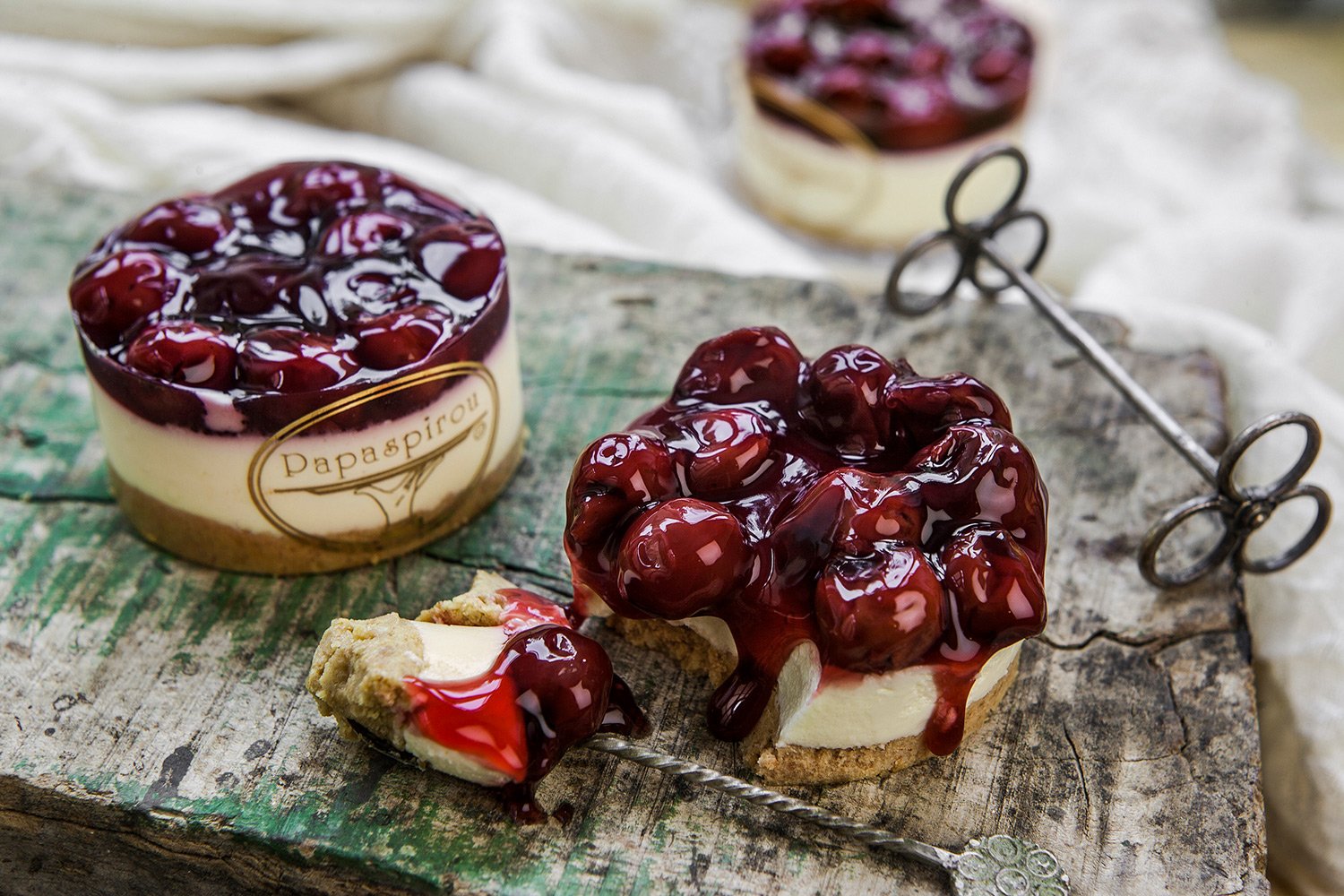 Advertising Photography for Papaspirou Bekery | Cherry cheese cake