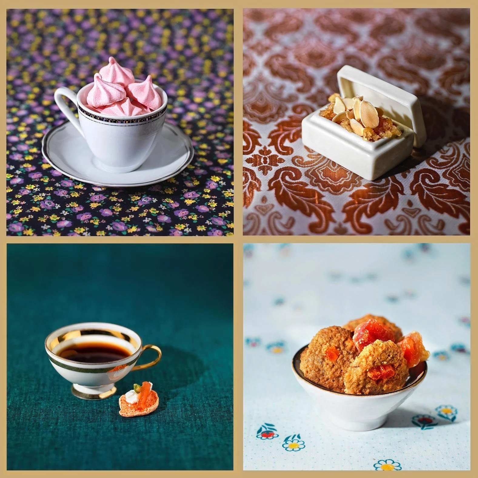 A curated collection of mignardises—art de la table photography capturing the essence of fine pastry. Visualized by Stavros Kostakis.