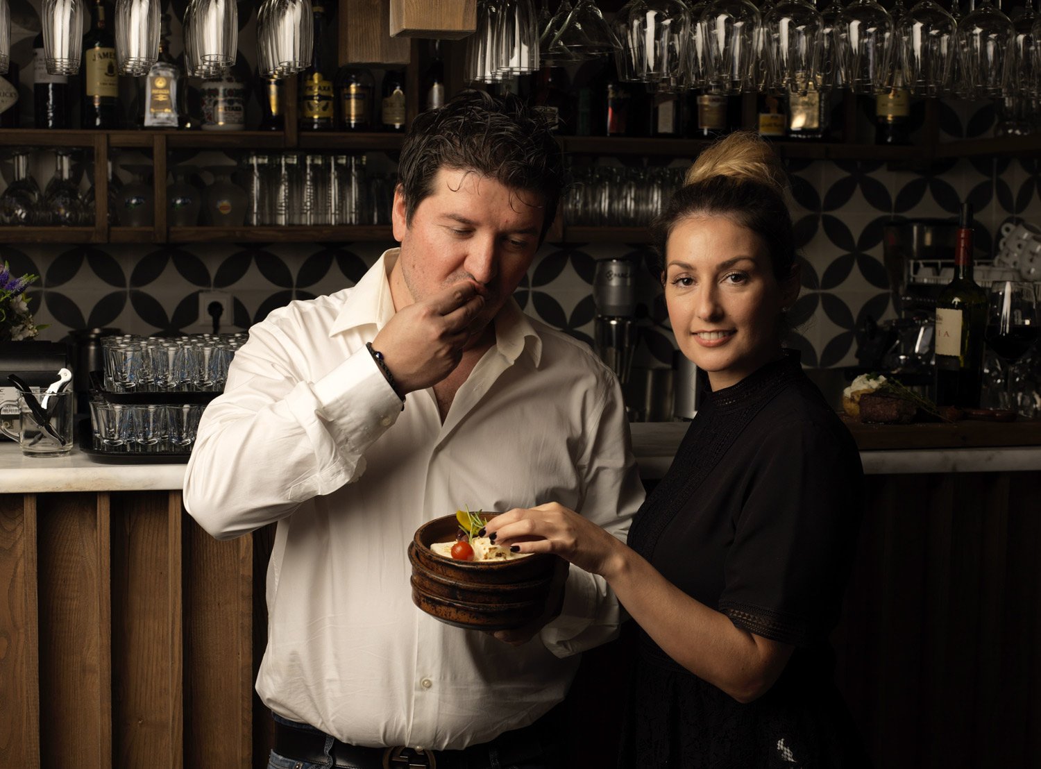 An intimate look at the couple behind Irodion Capelle in Rotterdam. This portrait captures the essence of hospitality and the personal connection of the owners with their culinary heritage. Part of the Gastronomy Series by Stavros Kostakis.