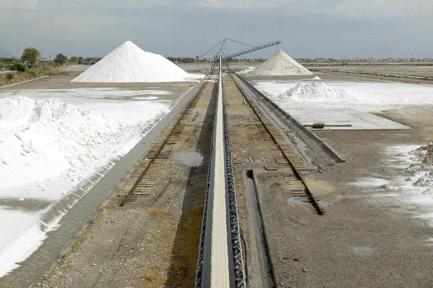 Detail of salt production site, industrial textures and heritage documentary by Stavros Kostakis Photography.