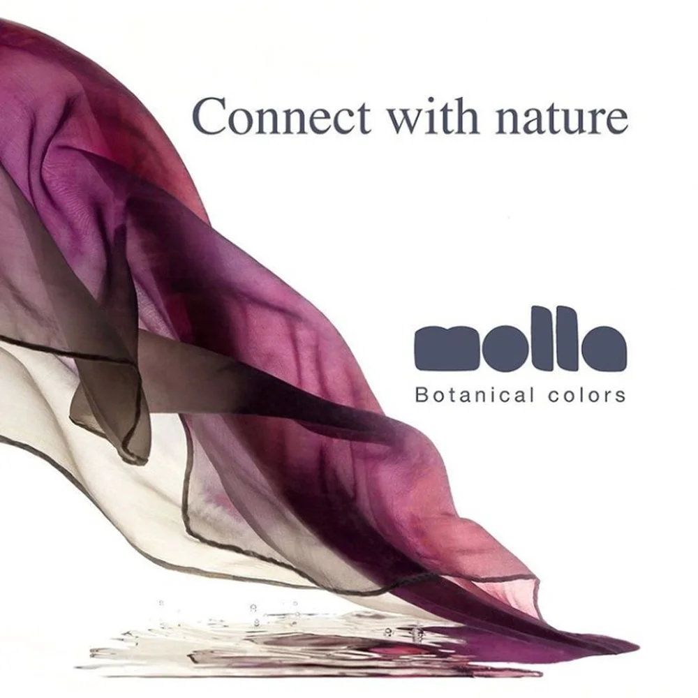 Molla Botanical Hand-Dyeing | Conceptual photography of silk fabrics and natural color gradients by Stavros Kostakis.
