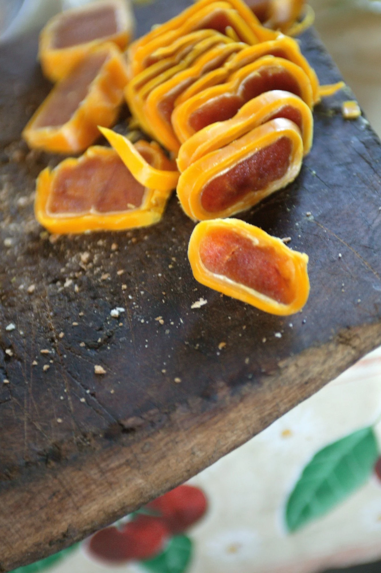 Premium whole bottarga with natural beeswax coating, luxury food product still life by Stavros Kostakis Photography.