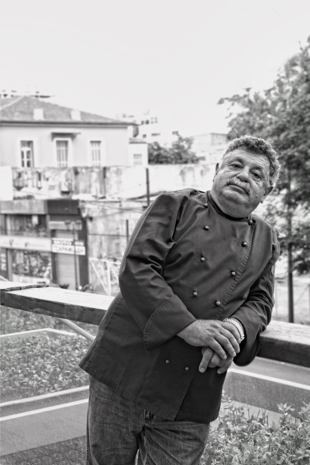 A heartwarming, professional portrait of Chef Rudolf Van Nunen. Known for his extensive experience in luxury hotels and restaurants, both internationally and in Greece (like InterContinental Athens), Rudolf's personality is captured here by Stavros K