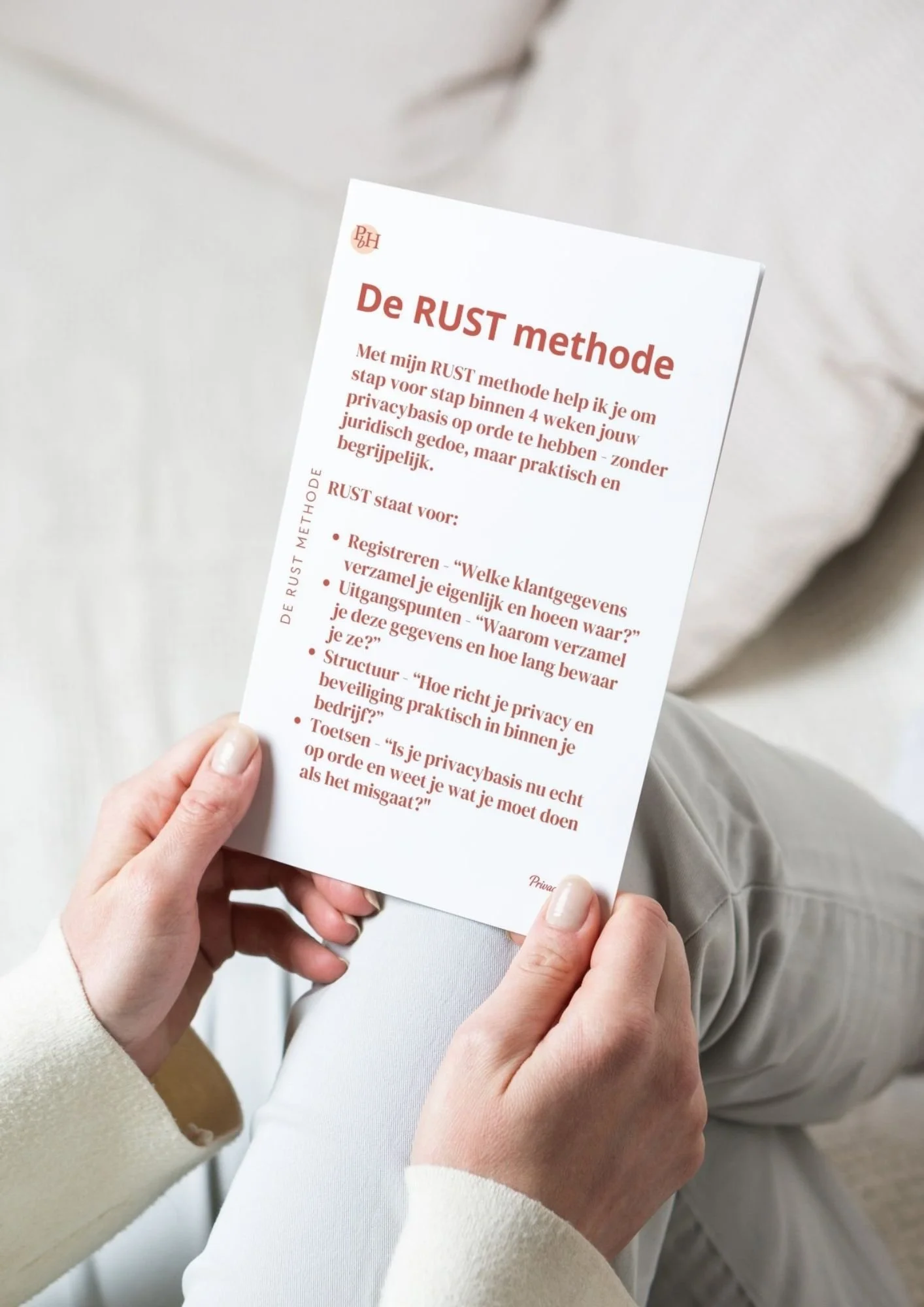 Schema van vier stappen RUST-methode voor het op orde brengen van privacy en AVG compliance