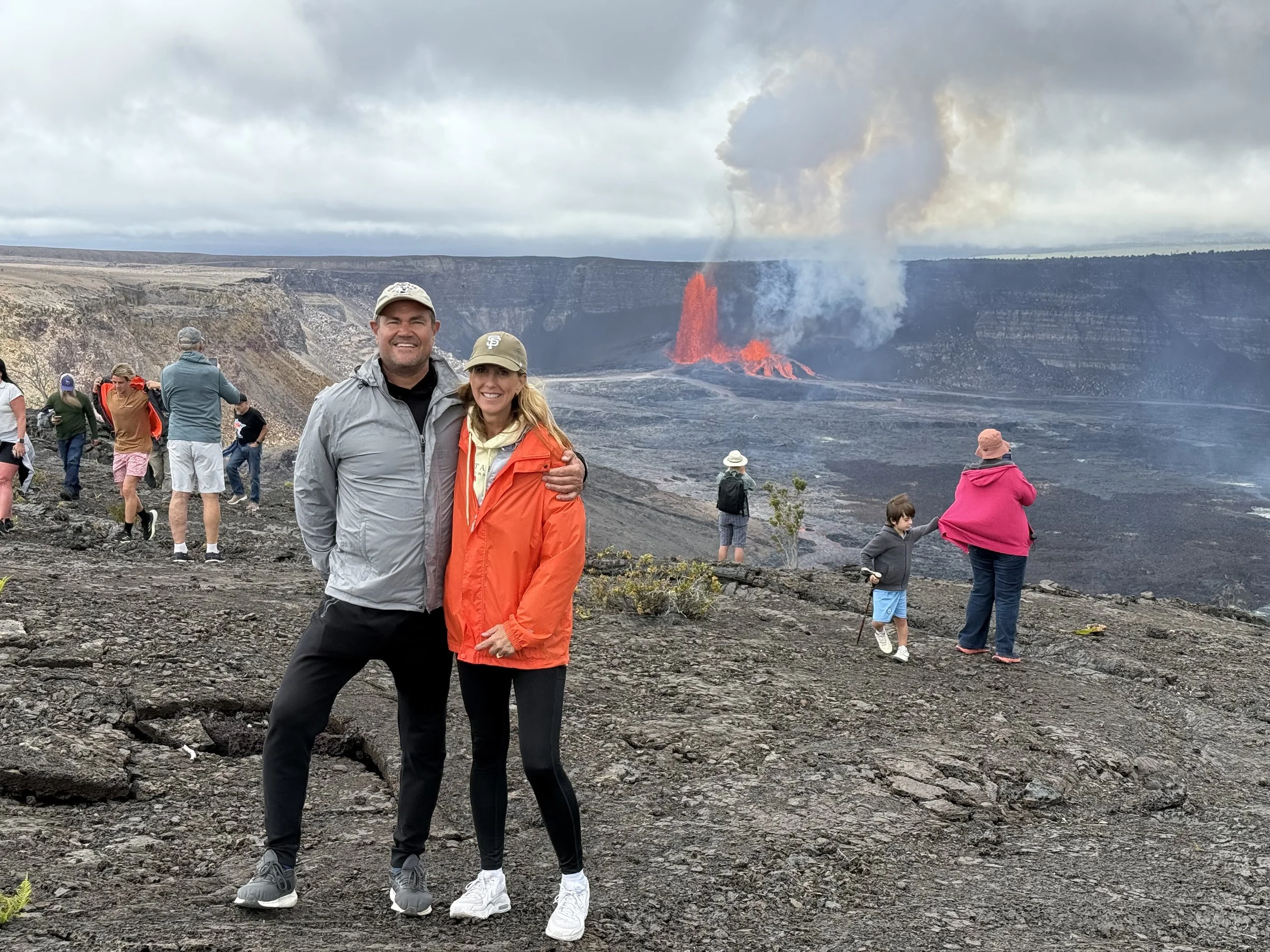 volcano erupting in hawai'i bike tour
