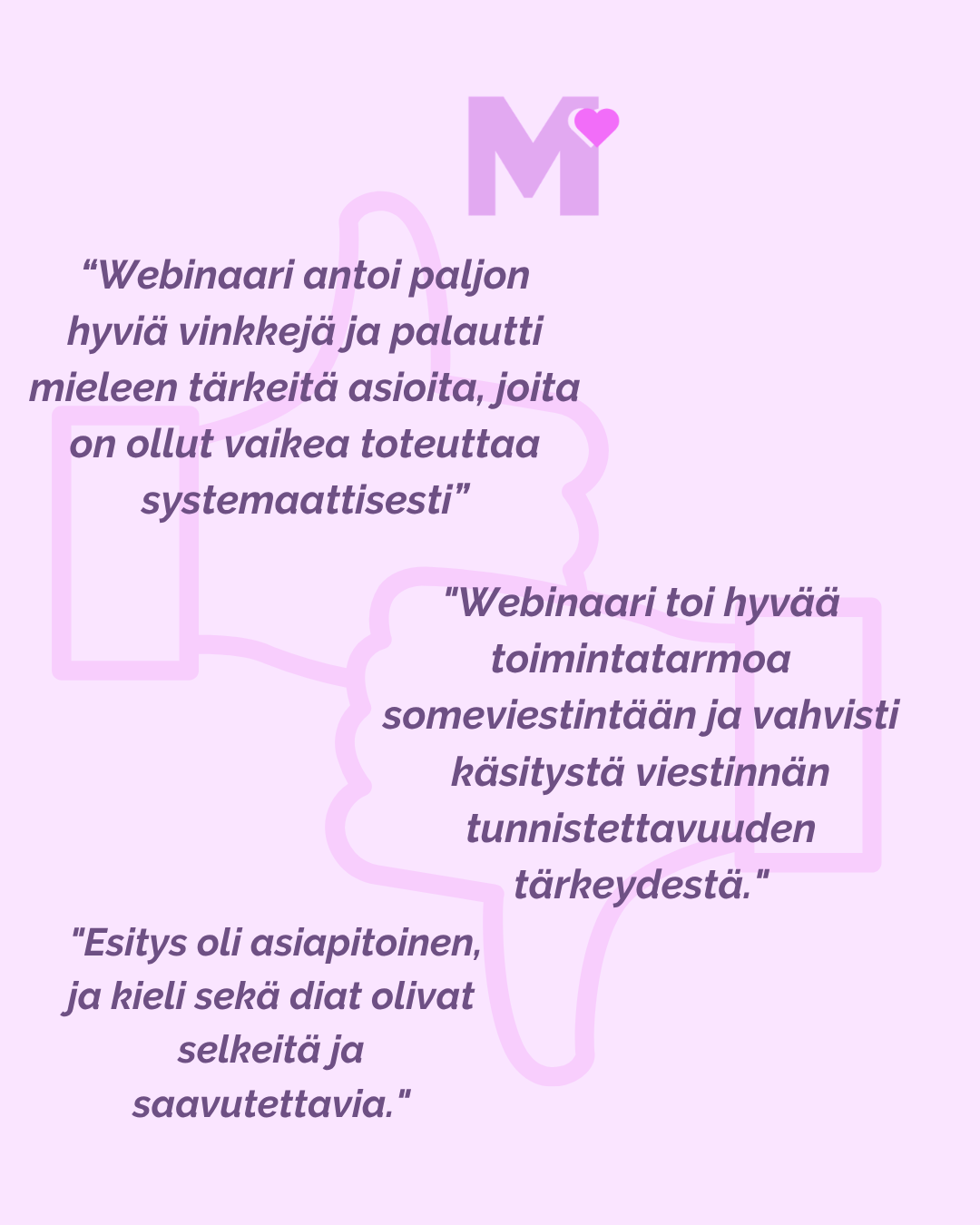 Museomurun webinaarin palautteita.
