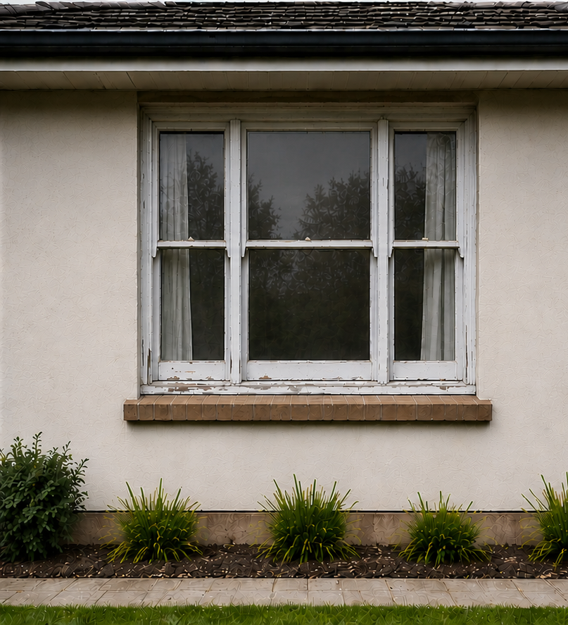 Ageing painted window before replacement