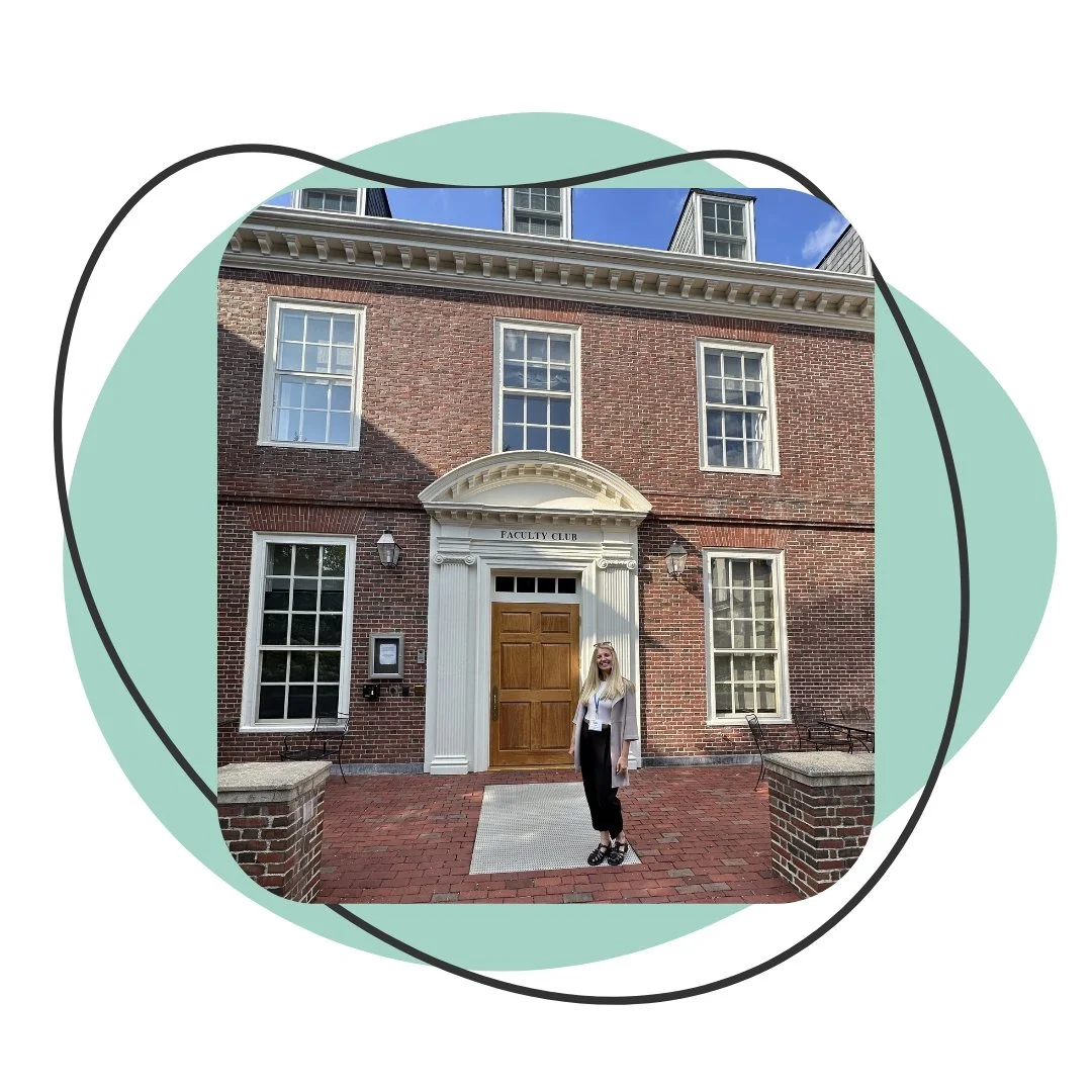 Photos of Gabi at Harvard during a collaboration project with Project Zero.