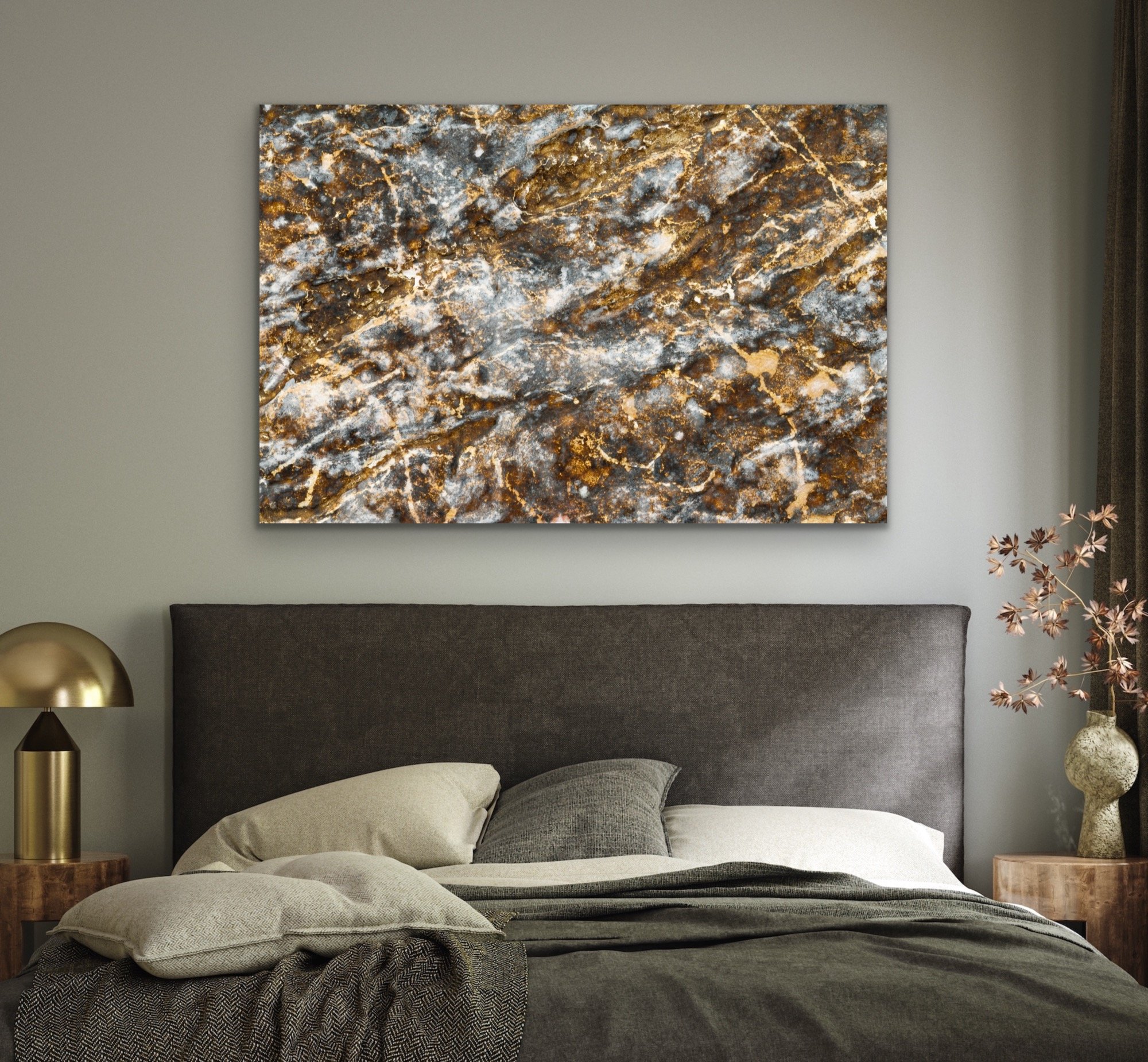 golden fracture-large acyrlic facemounted-astract-wall-art-bedroom-2.jpg