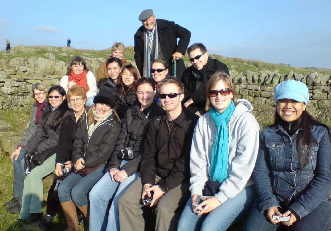 Tour group at Hadrian's Wall