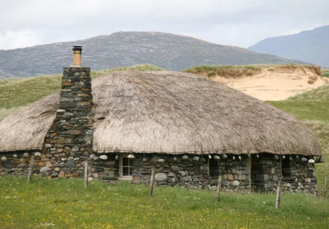 Thatched croft on Harris