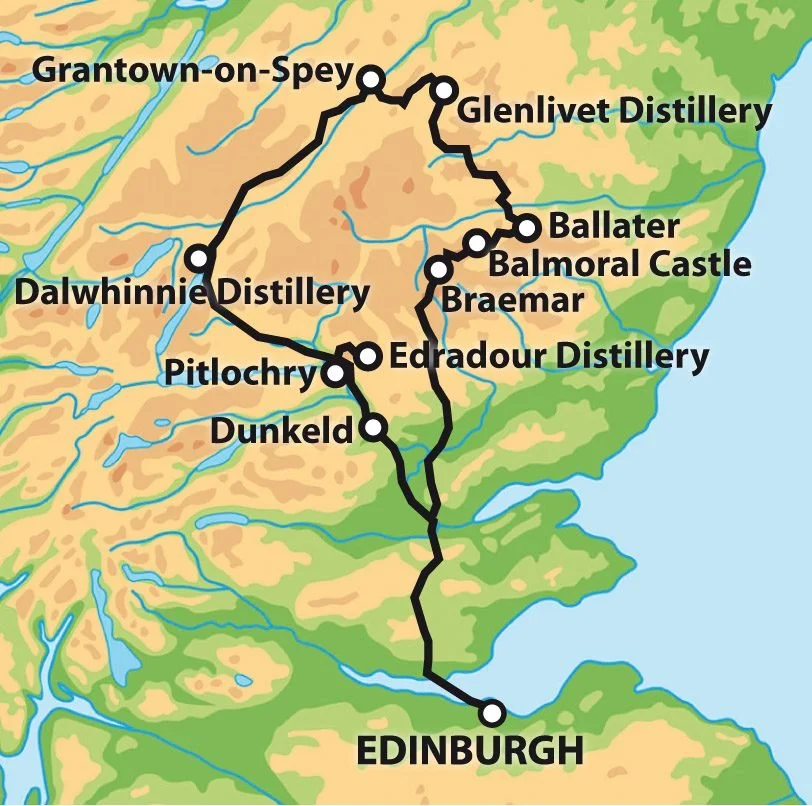 Highland Whisky Experience Map