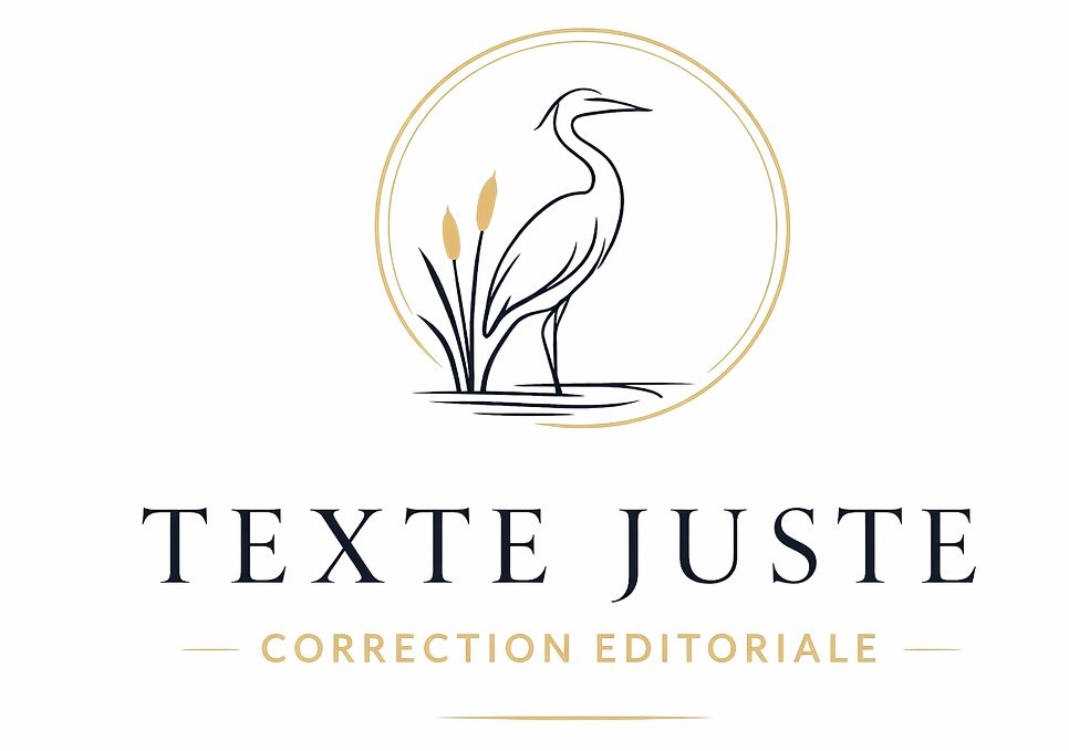 Texte juste, correction éditoriale.