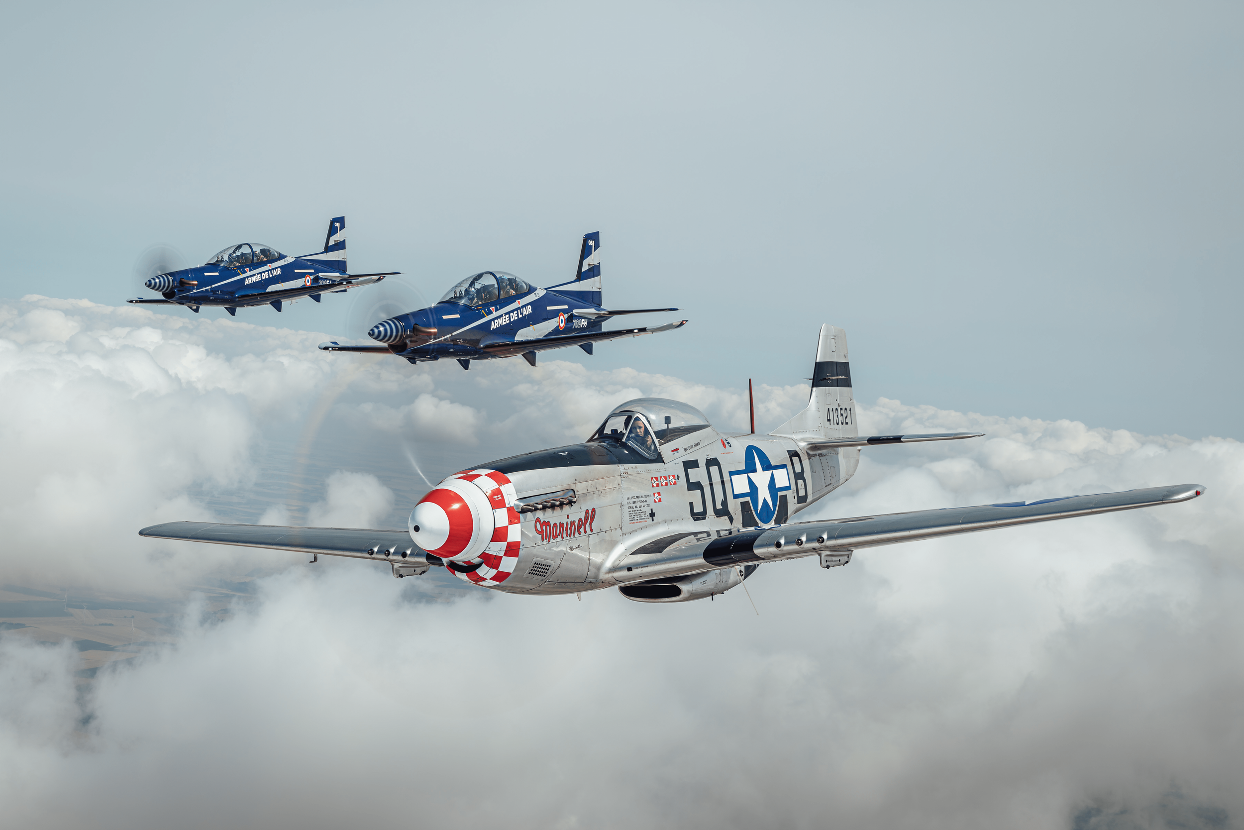 Marinell air to air with Caf & Castel from the French Airforce in the PC21s by Enzo Montech