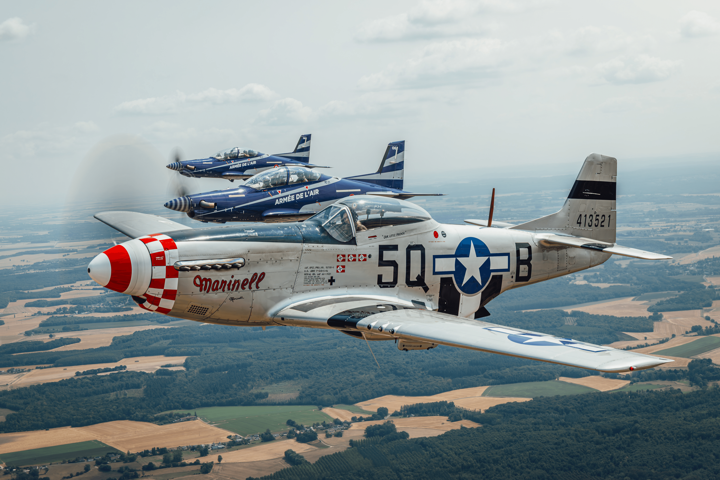 Marinell air to air with Caf & Castel from the French Airforce in the PC21s by Enzo Montech