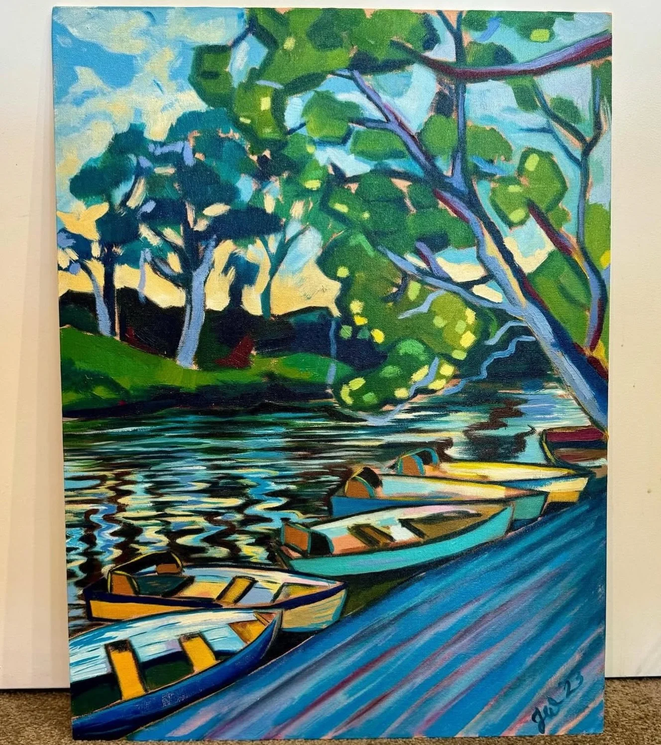 &lsquo;A walk around the boathouse&rsquo; SOLD 🍃⛅️👒

#boathouseart
#originalartforsale
#smallartistcommunity
#independentartist
#naturepainting