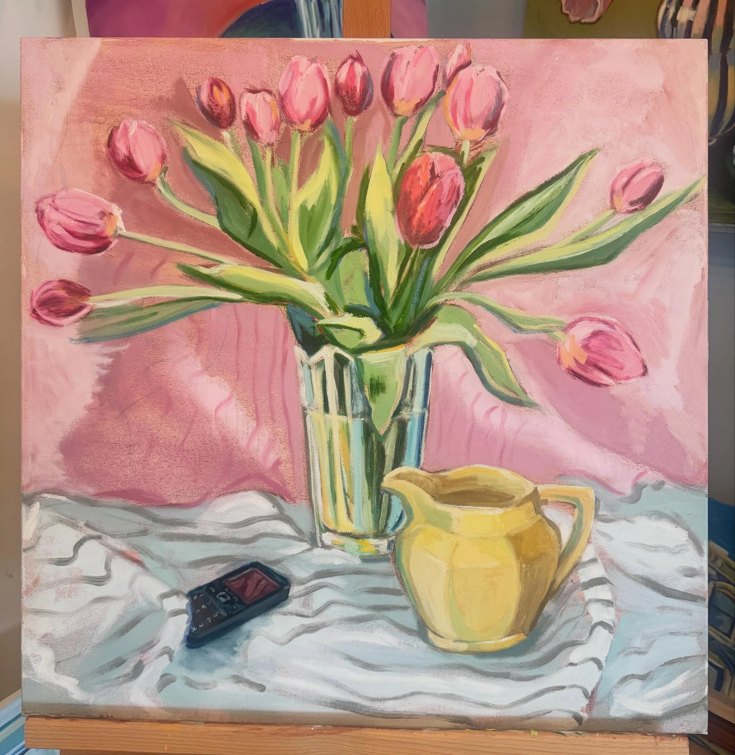 &lsquo;The simple life&rsquo; 
oil on stretched canvas 
60 x 60 cm