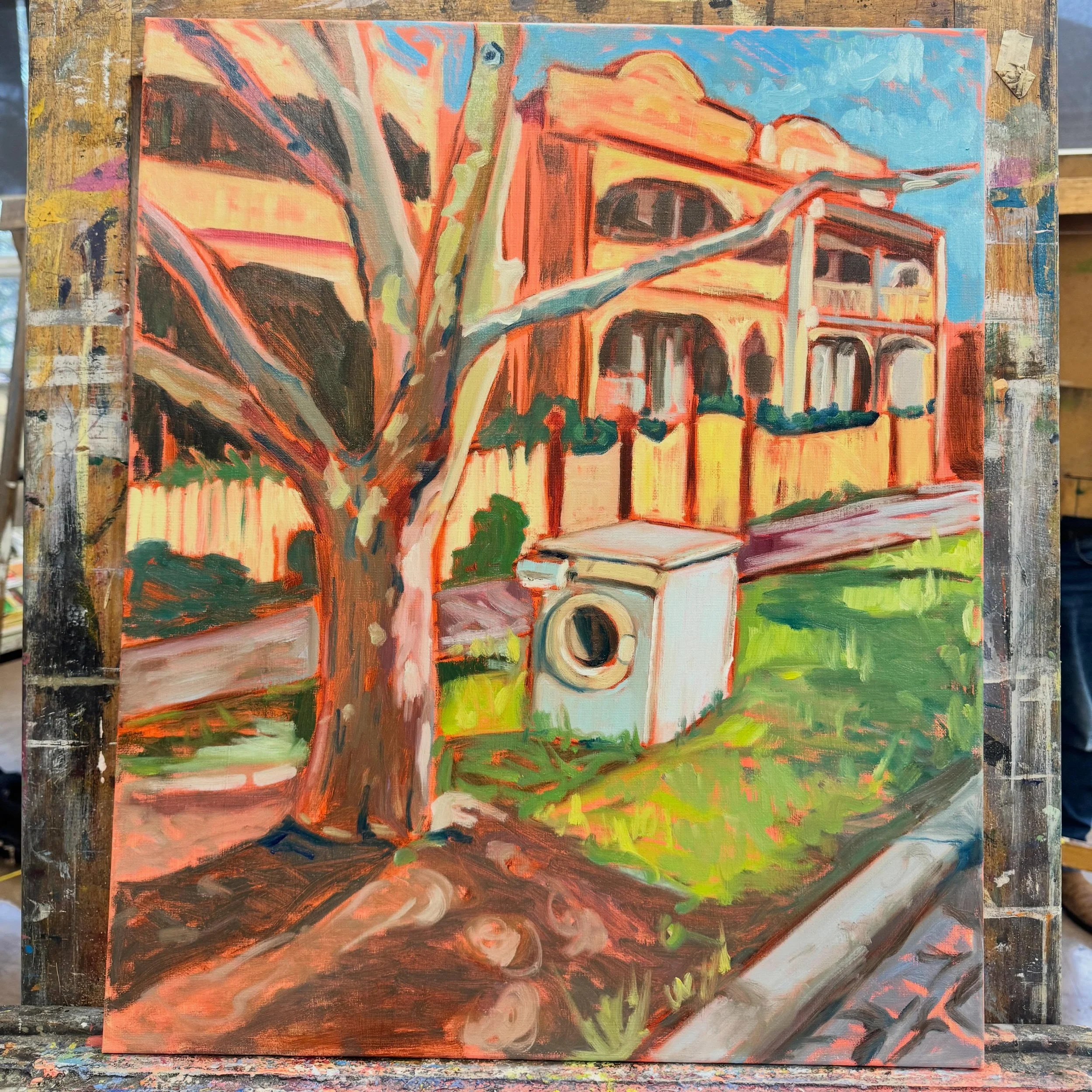 Current progress on a new piece. I&rsquo;m playing around with names.. &lsquo;Free to a good home&rsquo; (?)