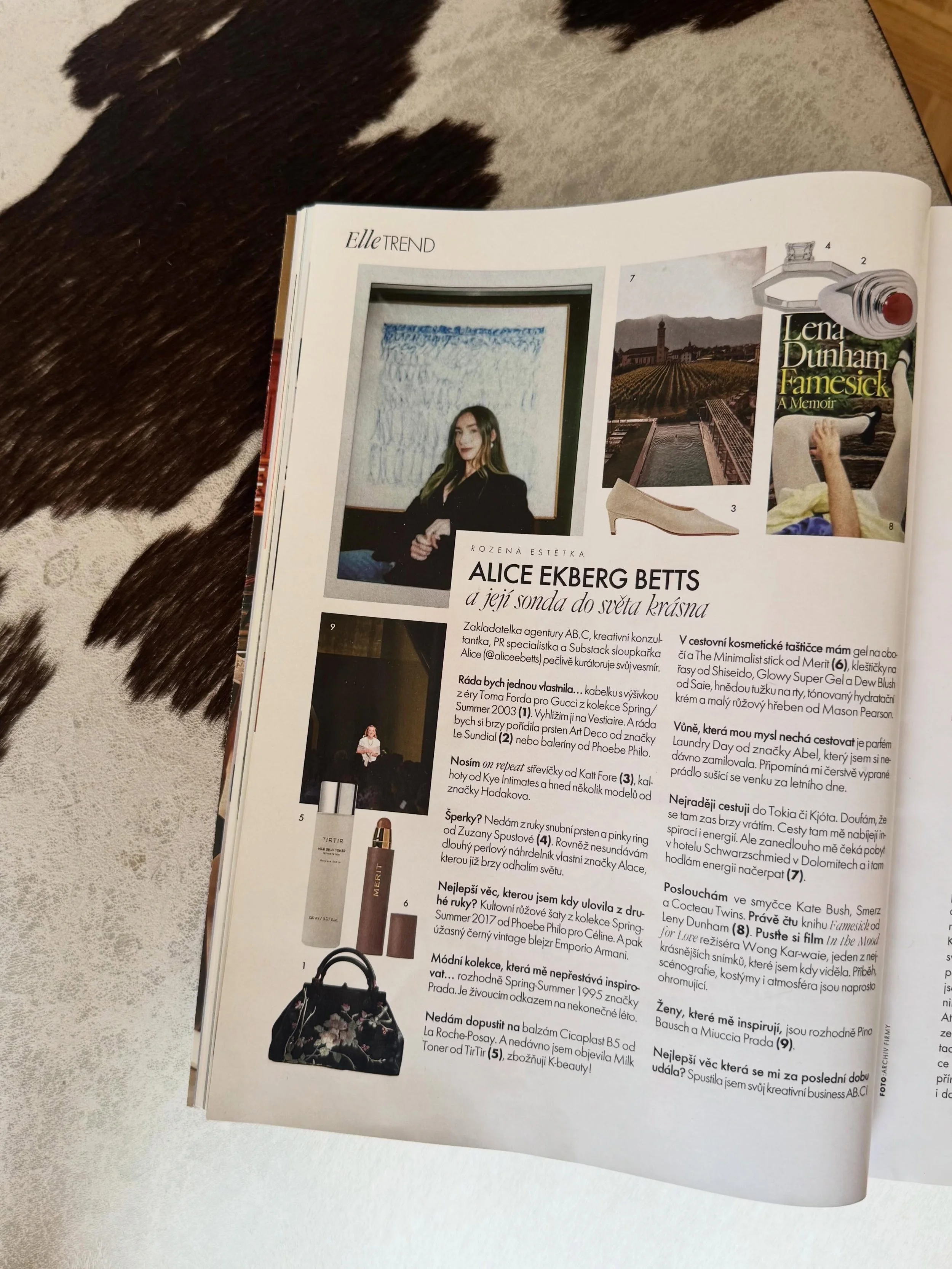 So happy and grateful to be featured in this months @elleczech special film issue (I love film). 

Sharing some people and things that inspire me and that are close to my heart. 

Thank you @nicolekudelkova it&rsquo;s an honour 🩷🩷🩷🩷🩷🩷