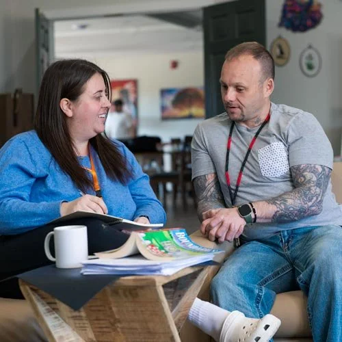 A calm, supportive moment at Vida Nova Recovery Centre, where personalized care begins with real conversation and connection.