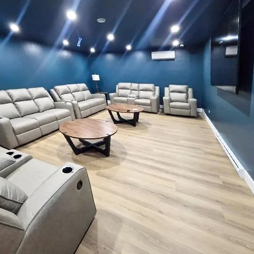 One of the thoughtfully designed lounge spaces at Vida Nova Recovery Centre, created to provide comfort, calm, and a sense of home throughout recovery.