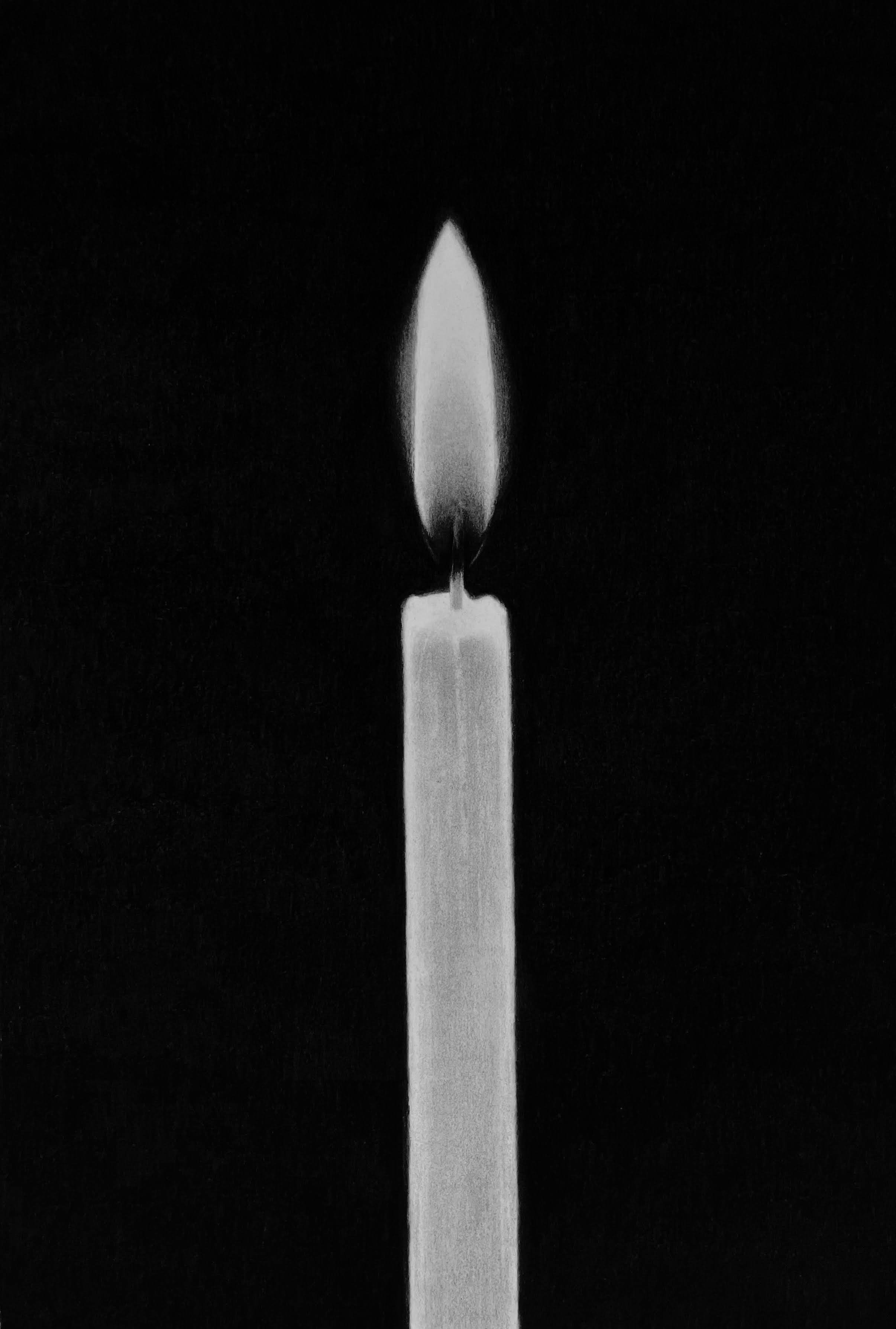 Candle charcoal on paper, 69cm x 47cm.