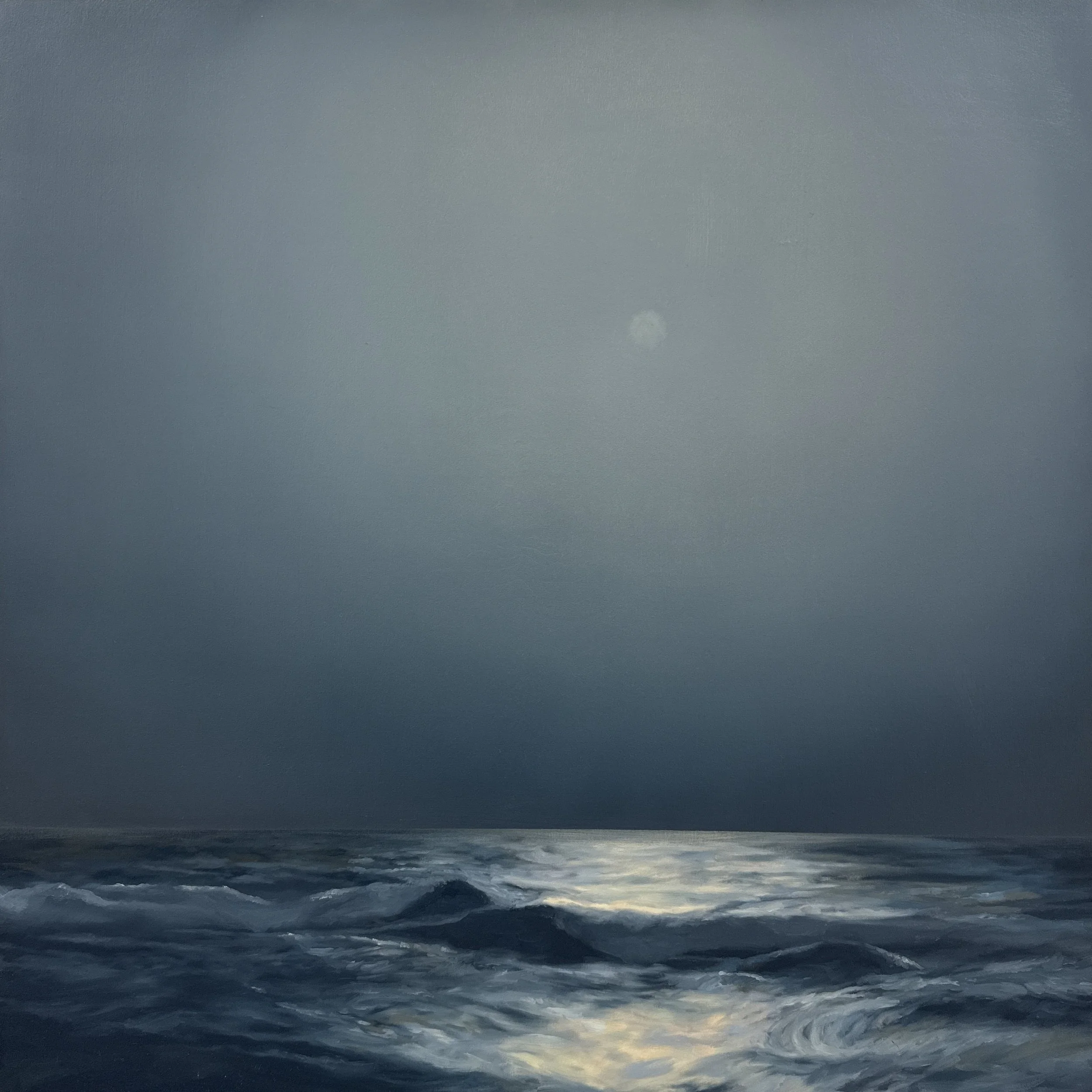 Seascape (5) 60cm x 60cm, oil on wood.