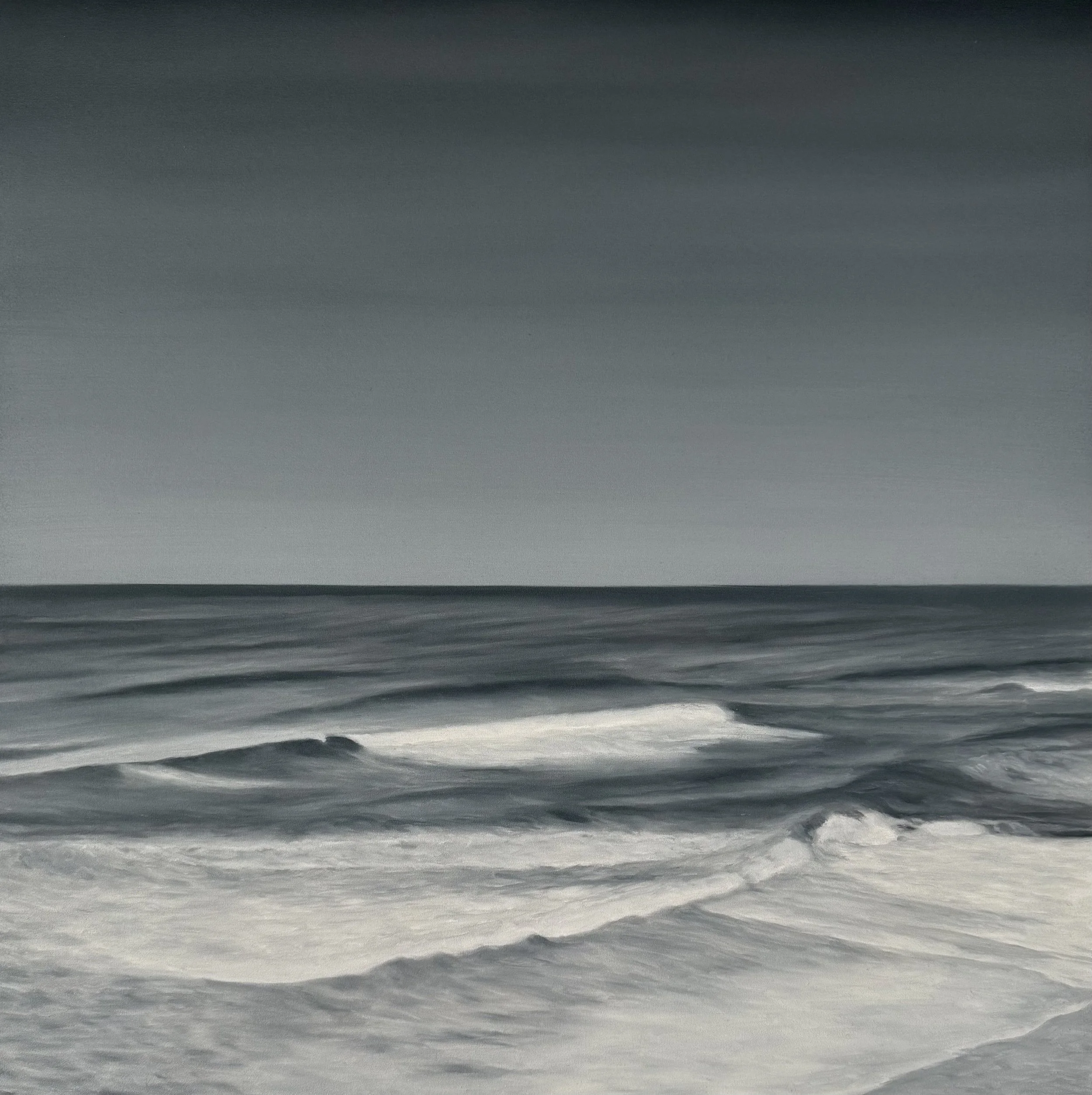 Seascape (2) 60cm x 60cm, oil on wood.
