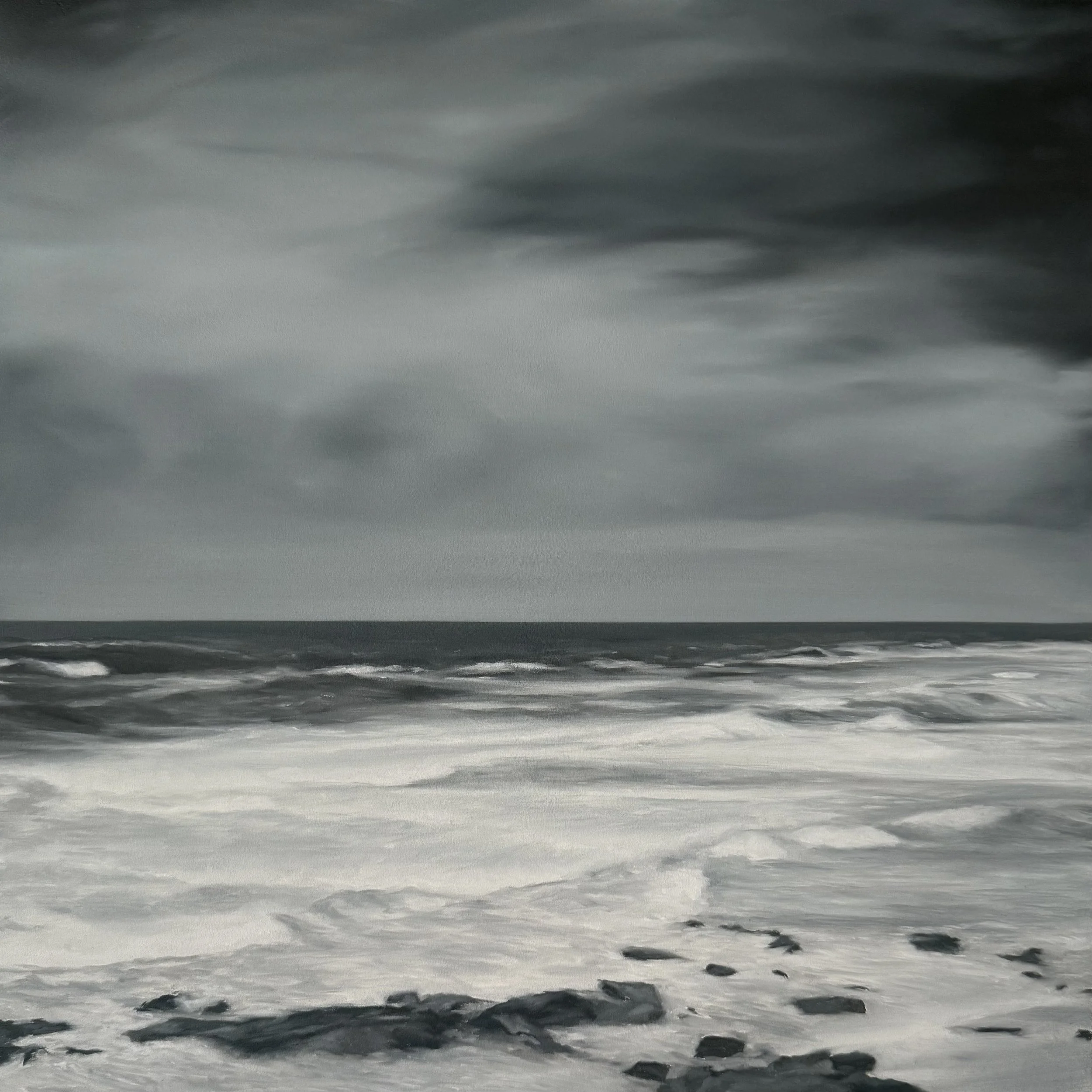 Seascape (3) 60cm x 60cm, oil on wood.