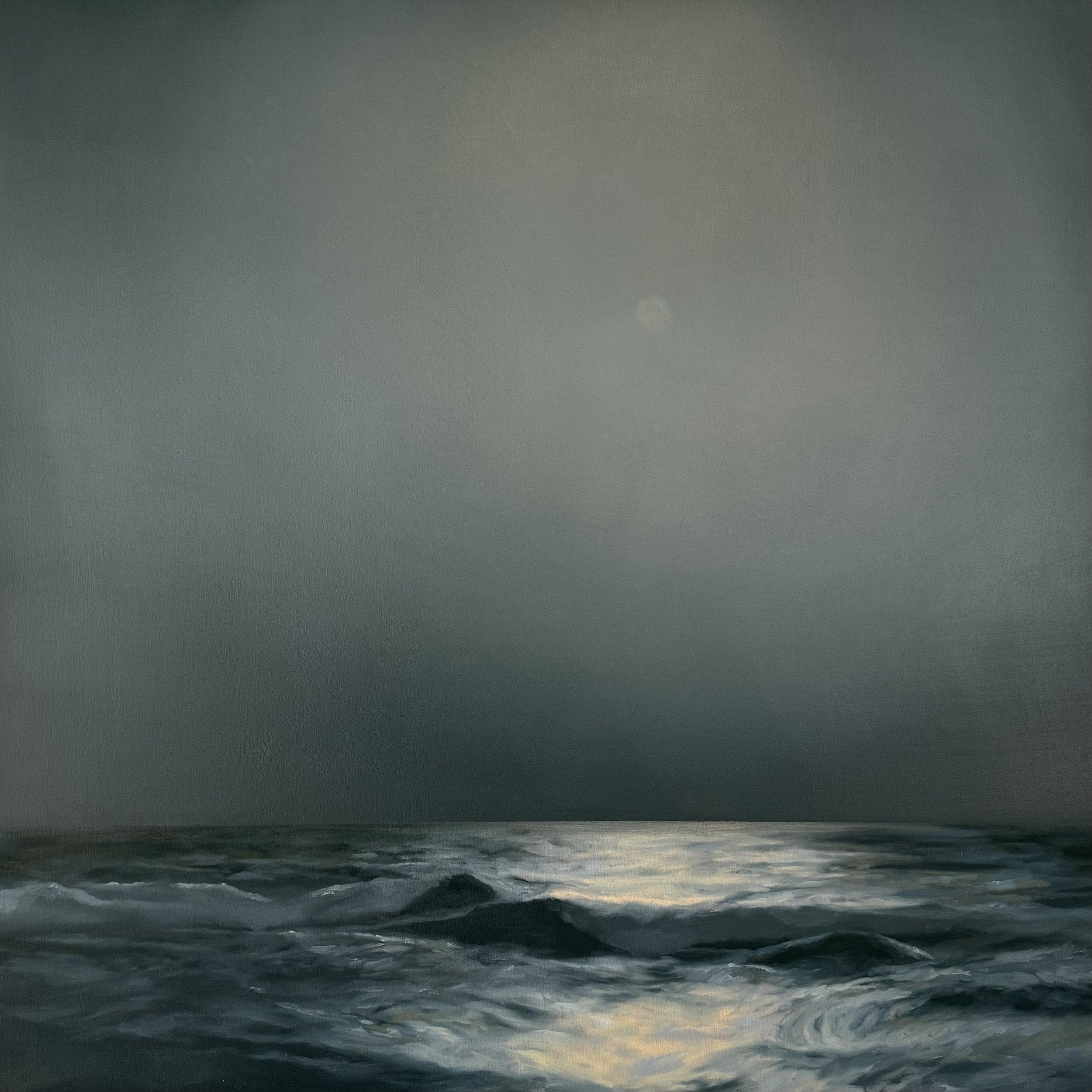 Seascape (5) 60cm x 60cm, oil on wood.