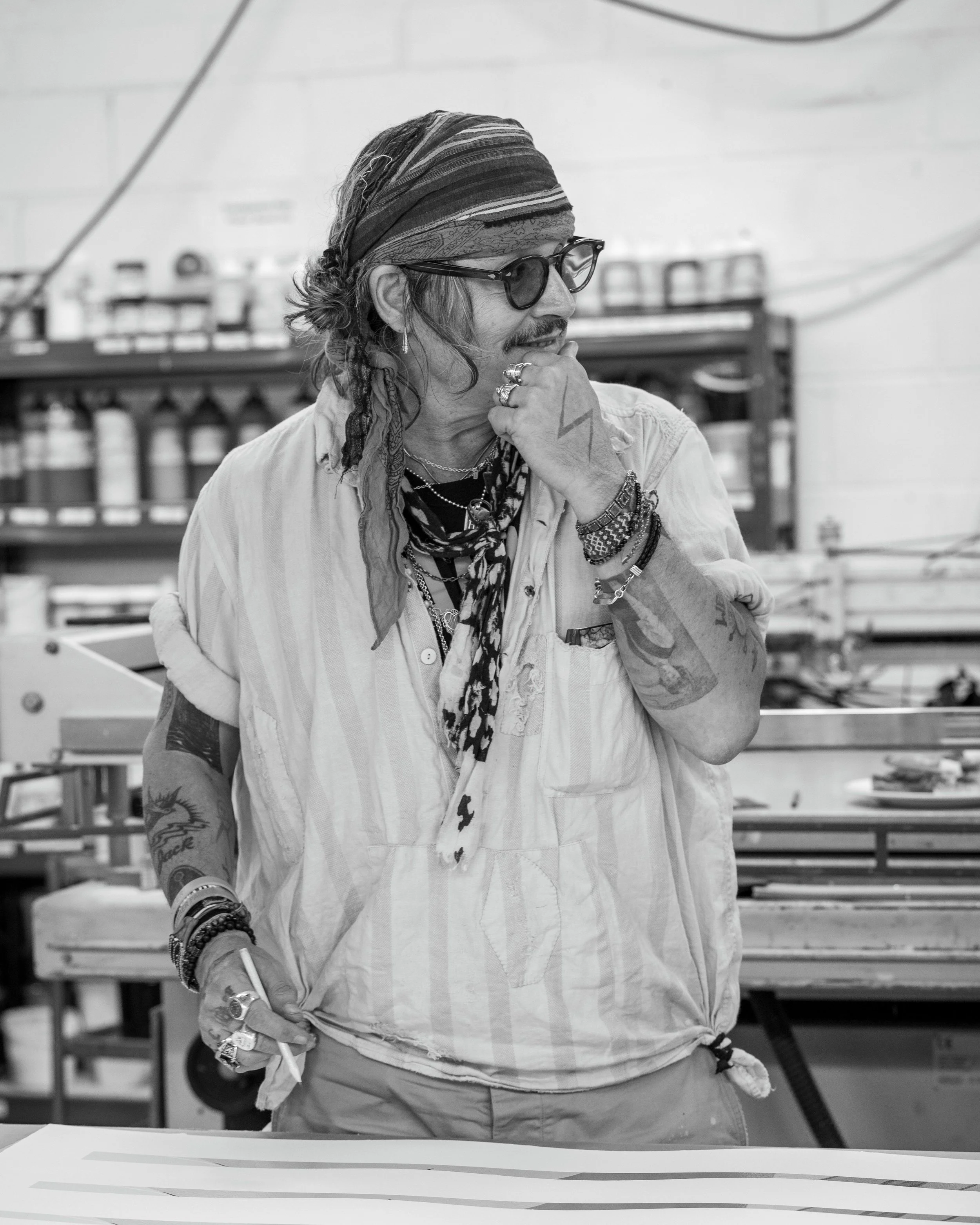 JOHNNY DEPP UNVEILS FIRST MAJOR UK ART EXHIBITION IN LONDON