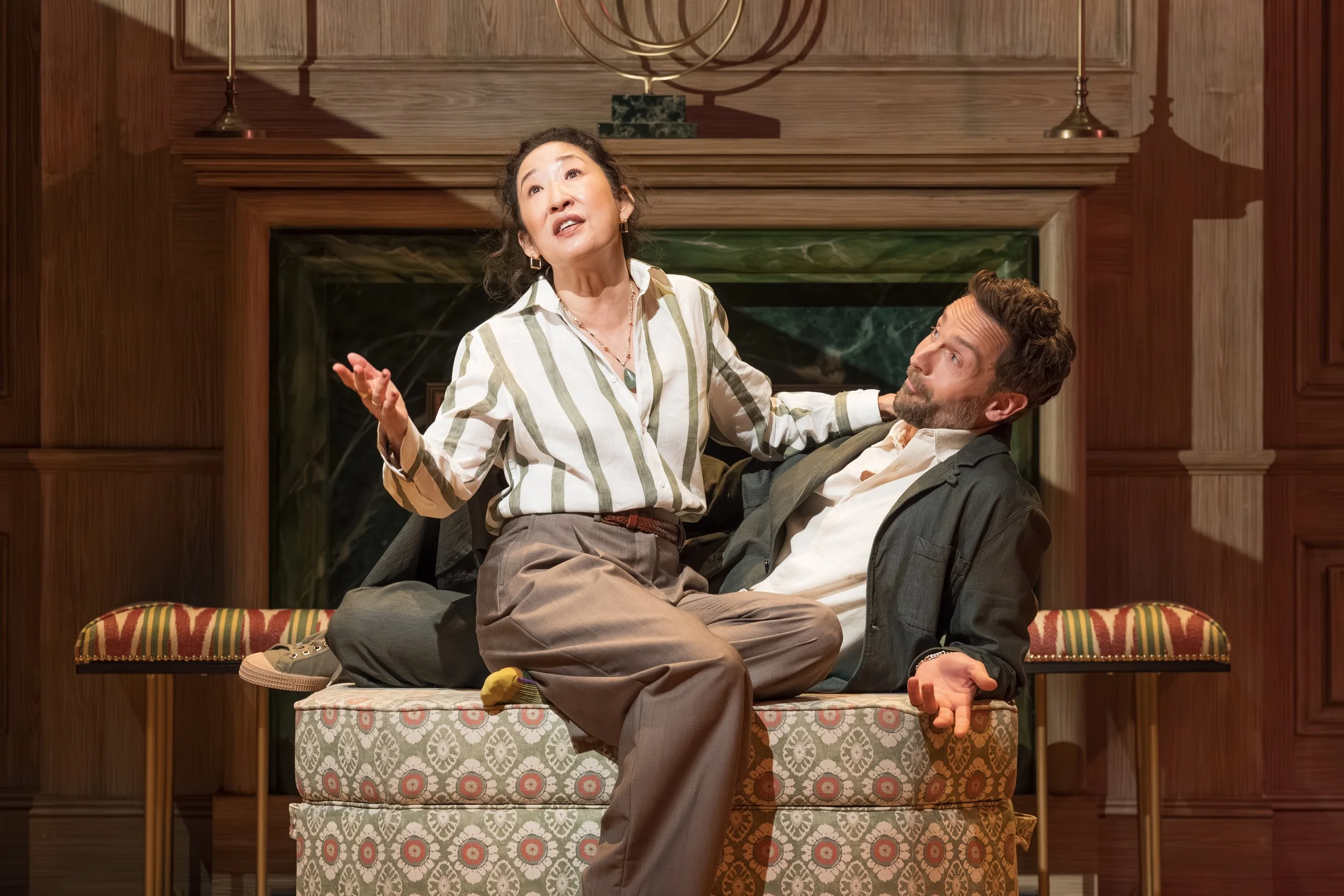 Sandra Oh (Alice) and Tom Mison (Stefan) in The Misanthrope at the National Theatre, Photographer Marc Brenner