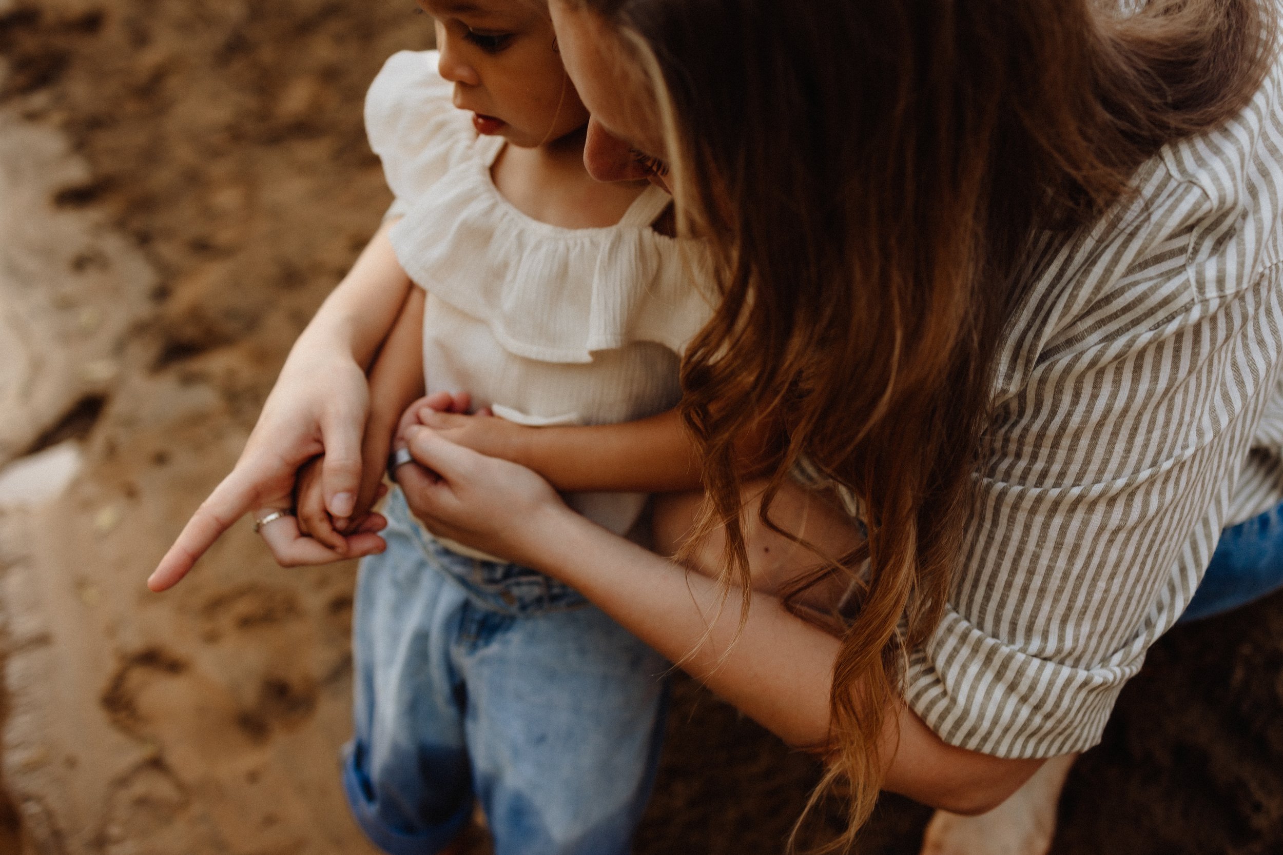 fun in the creek with mom | Charlotte NC family photographer