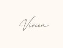 Name 'Vivien' written in cursive on a plain beige background.