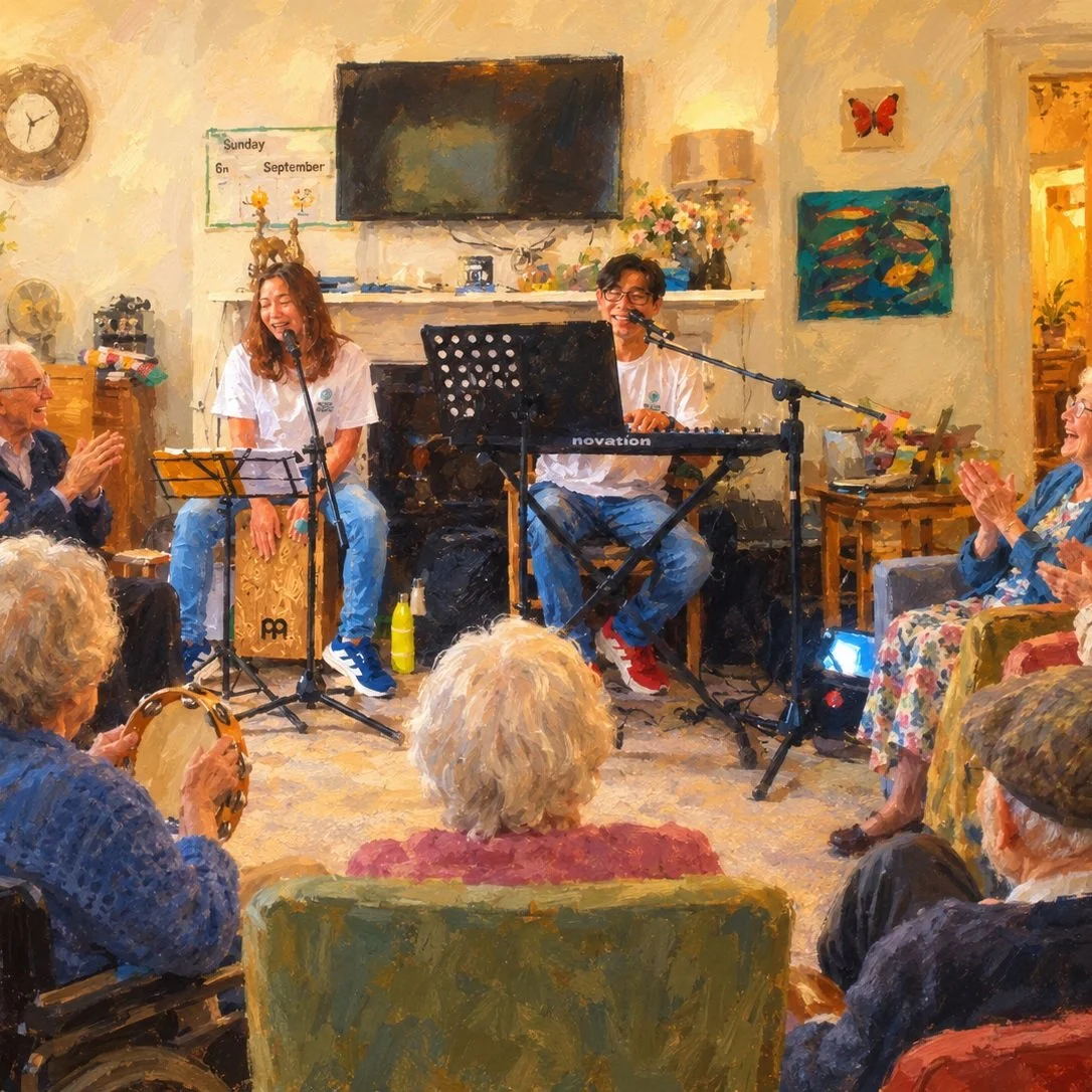 We had such a warm morning at Rowden House - Somerset Care last week.

From Take Me Home, Country Roads to Roll Out the Barrel and some wartime favourites, there was a real mix of eras &mdash; and some wonderful stories came out along the way. One of