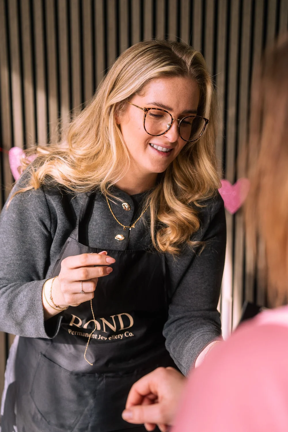 BOND permanent jewellery service at PR event