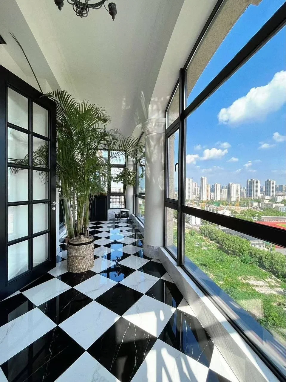 The Bastille Collection!

A floor that never goes out of style.
Our polished black and white checkerboard tiles feature delicate marble veining that adds depth, movement, and just the right amount of drama. Paired with matching border tiles, they cre