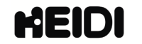 Heidi logo in black and white.