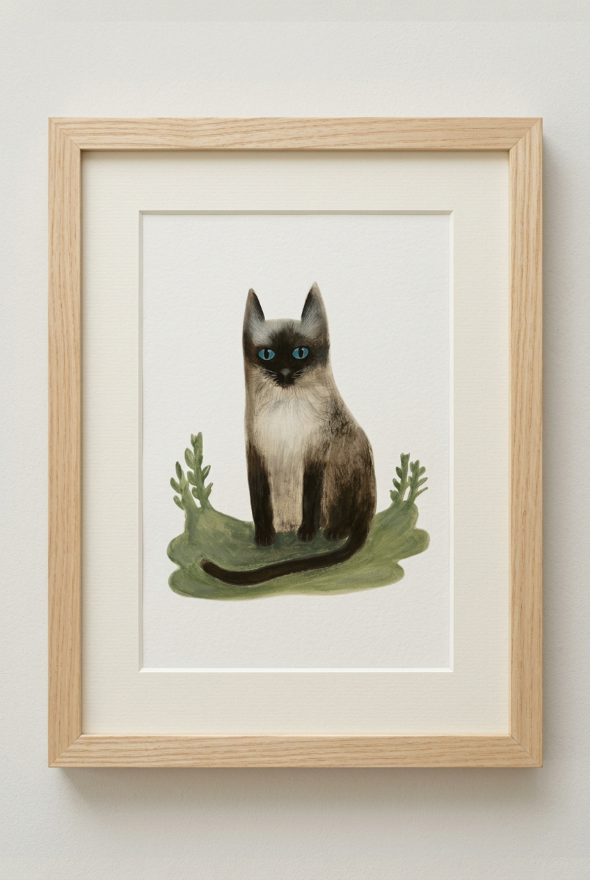 Siamese Cat Art Print
