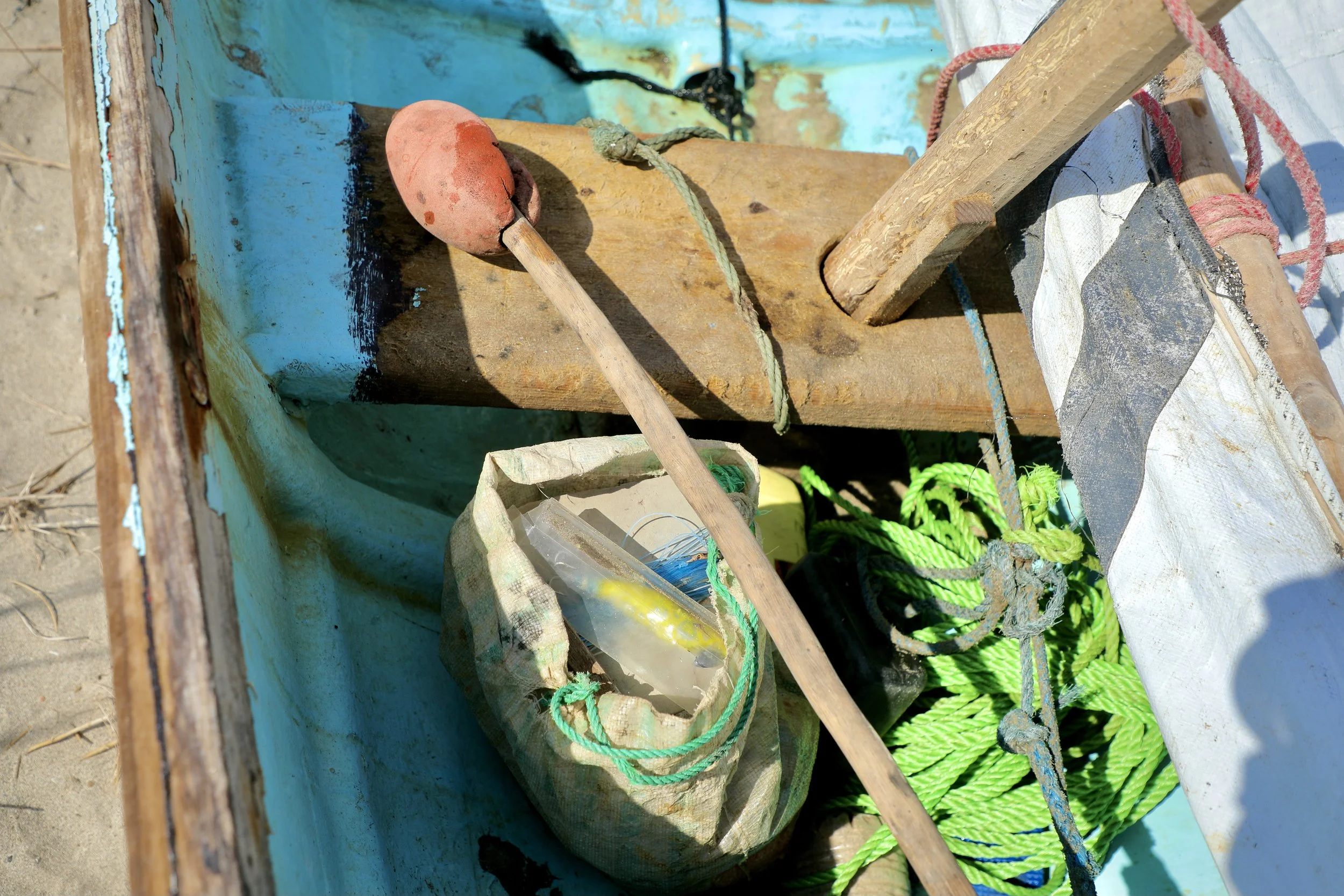 Local fishermen still head to sea in small wooden boats, as generations before them did, with no modern equipment to detect the naval mines and explosive devices that threaten their lives and livelihoods. Al Khokha, Yemen.