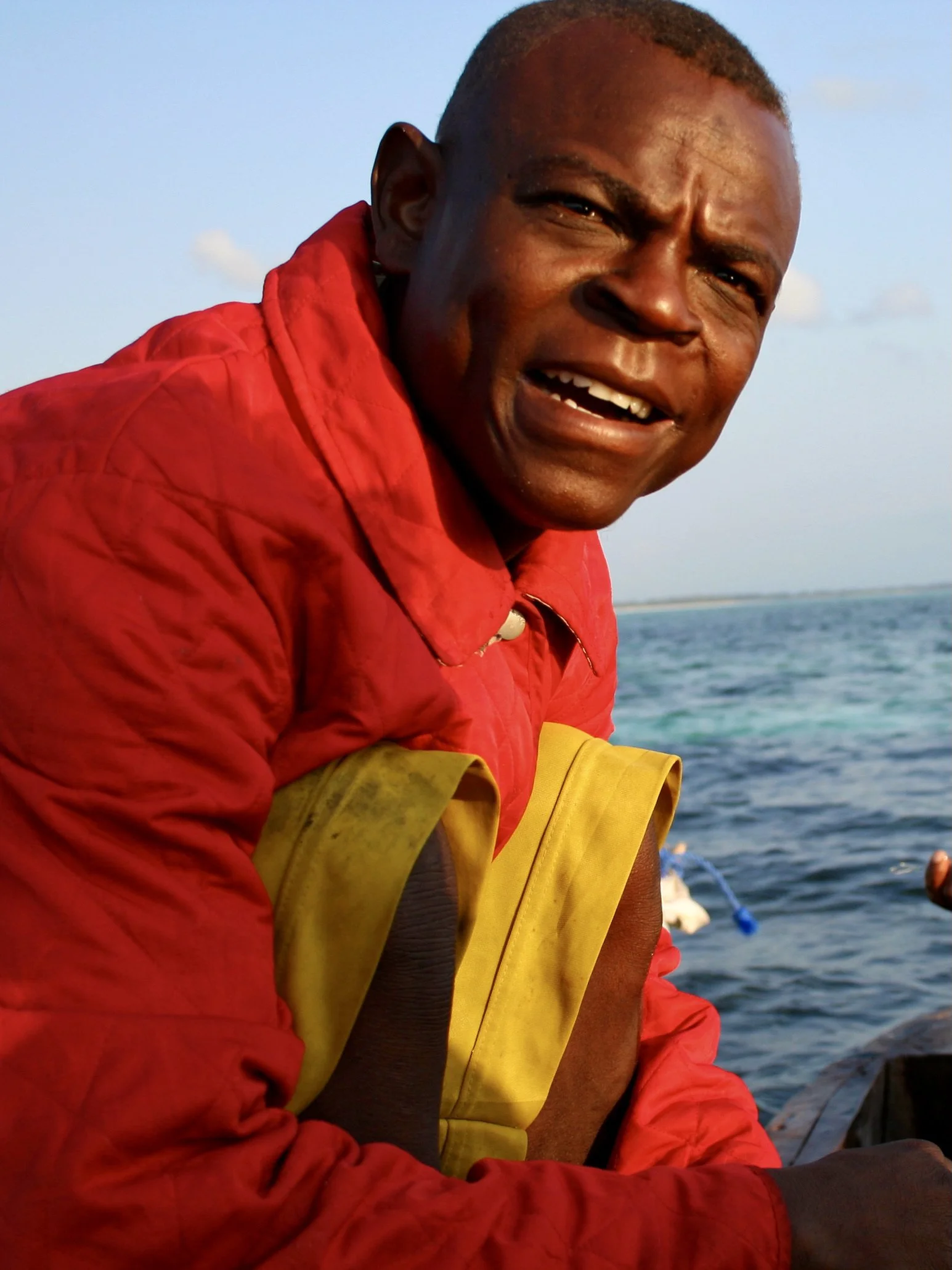 Captain Fruit's portrait taken mid-morning, the open water behind him.
