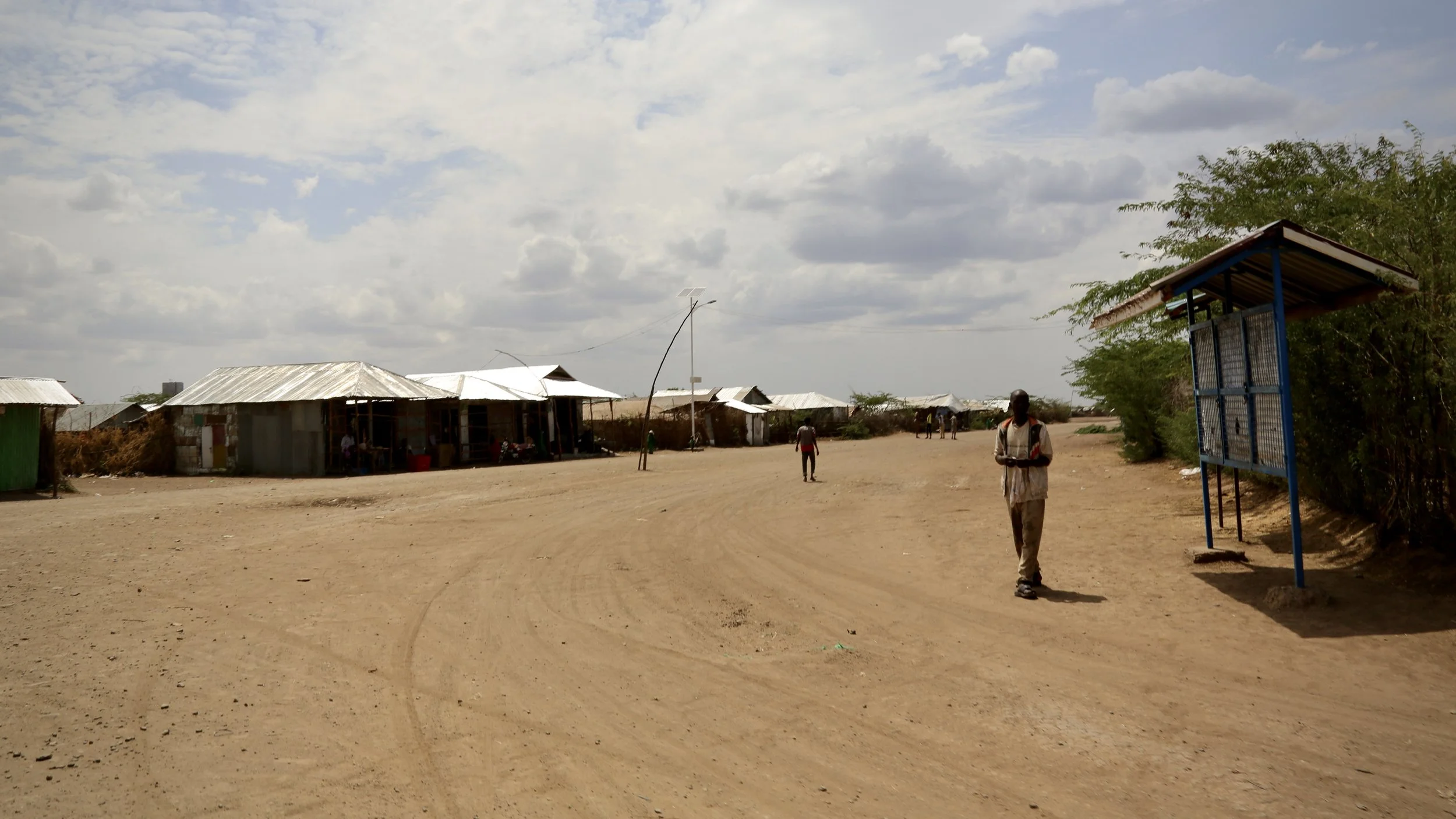 View of Kakuma refugee camp in north-western Kenya. The photograph was taken near a predominantly Somali section of the camp where residents spoke about growing insecurity and attacks against members of their community. Kakuma, Kenya, June 2016.