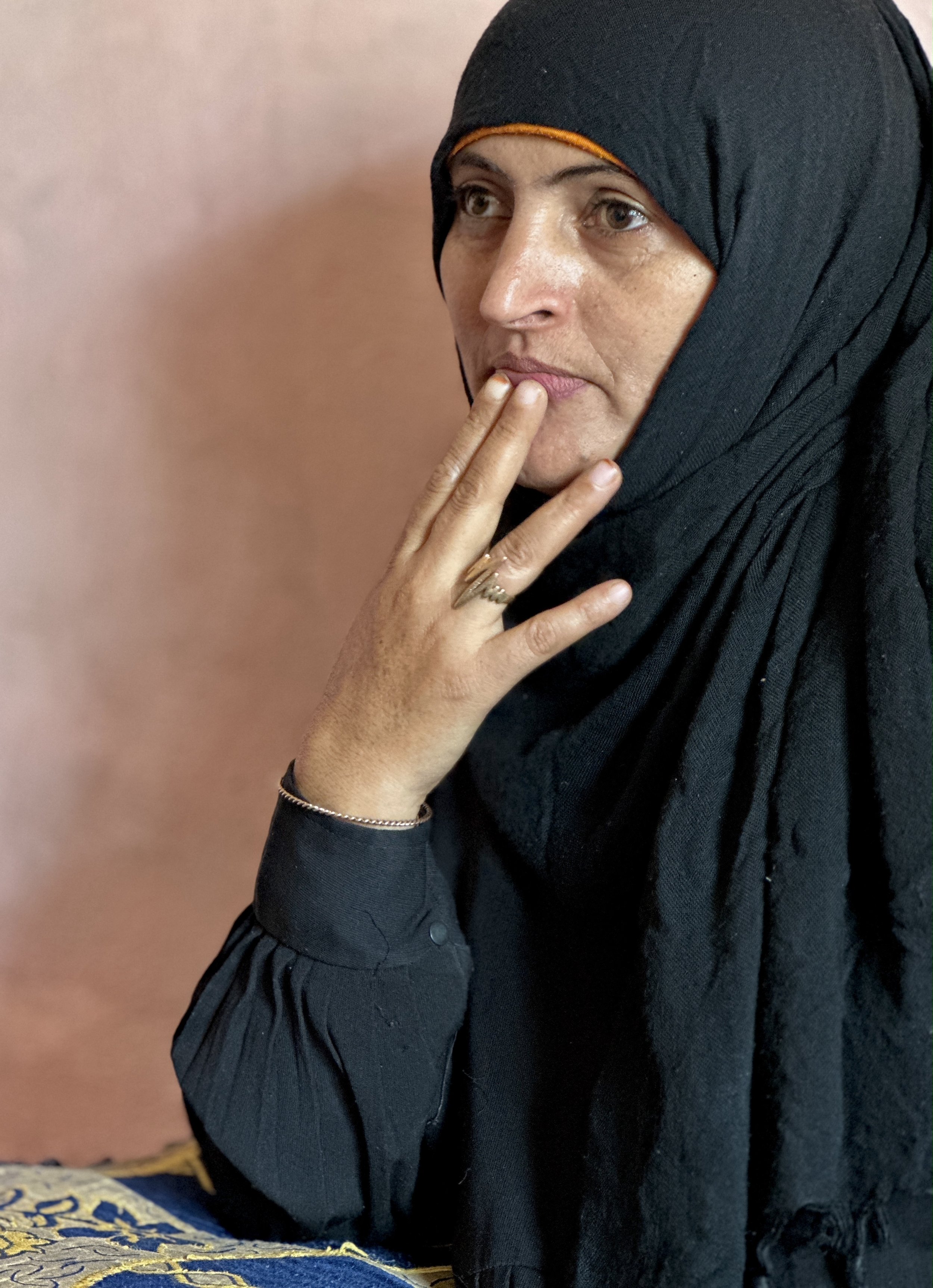 Dalila Abdo Ahmed inside her room in Taiz. While she was recovering in intensive care after the landmine blast, her husband divorced her and sought the return of the customary bride price, or mahr, from her family.