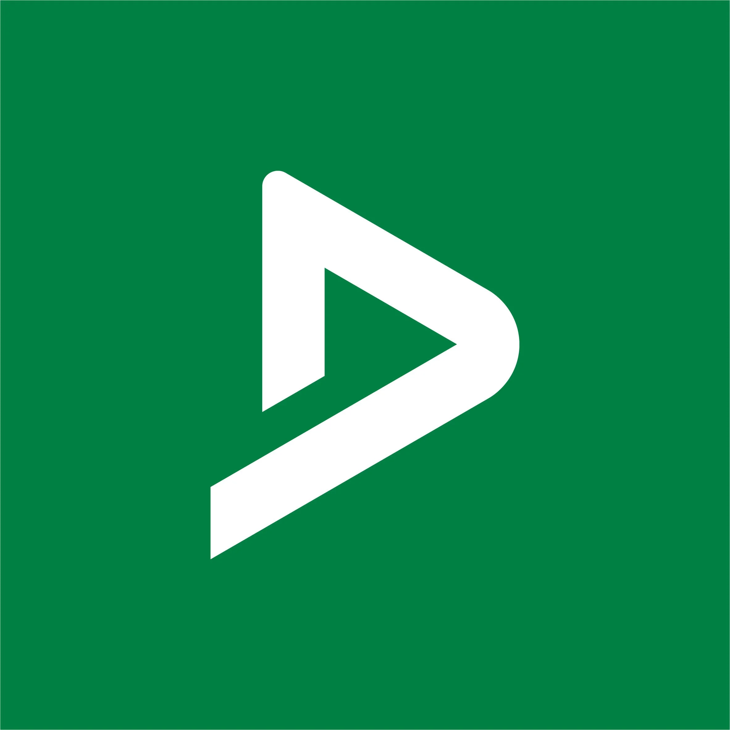 YouTube logo with a green background and a white play button.