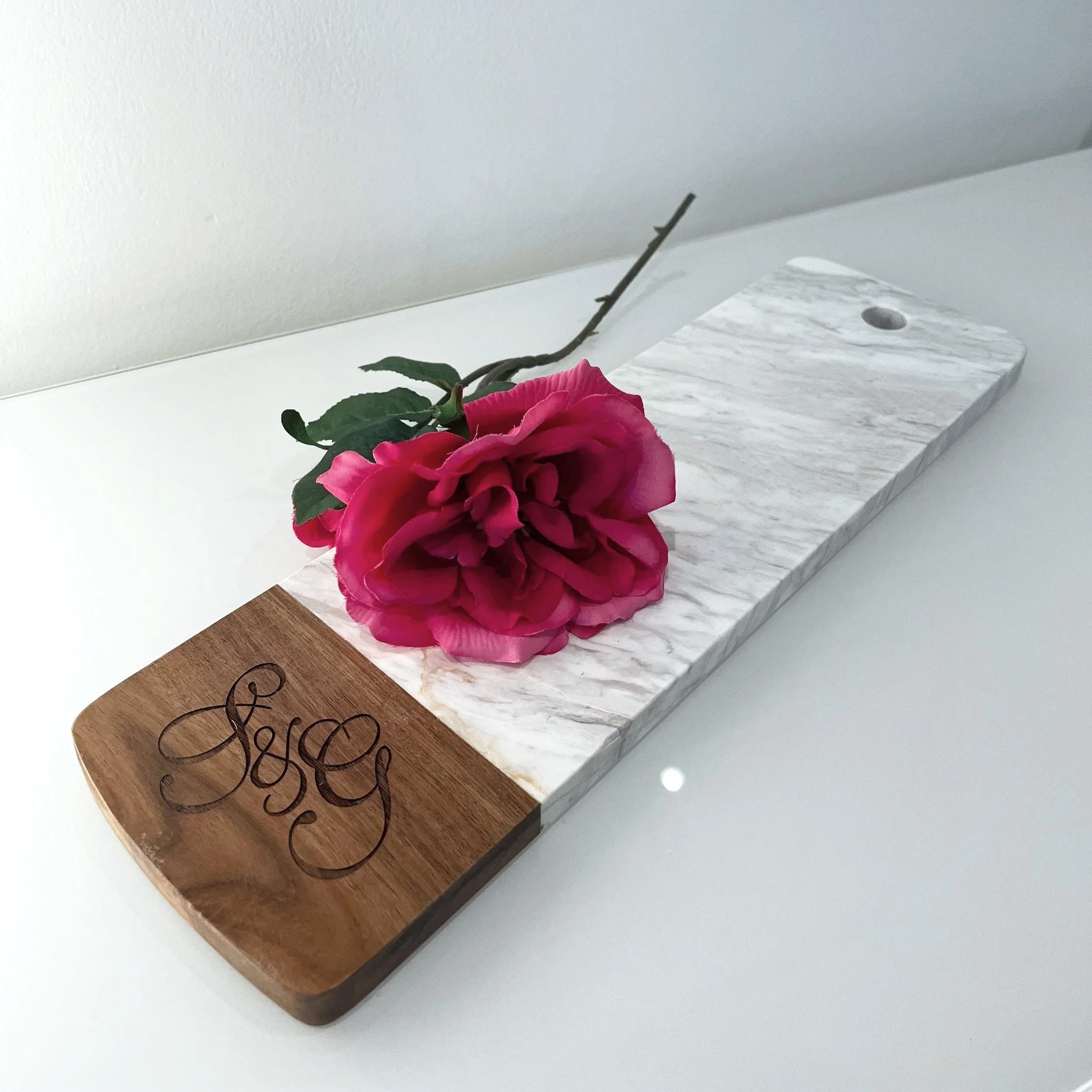 Marble & Acacia Board