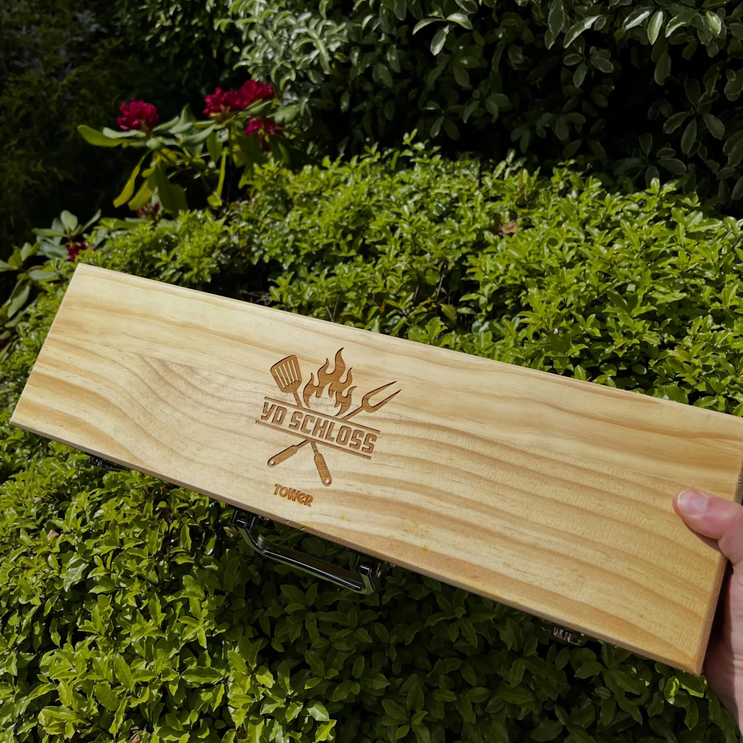 For the man who knows his way around the grill.

Our engraved BBQ tool set is crafted for pitmasters, grill enthusiasts, and those who appreciate the finer details. Personalized with his name, initials, or a meaningful message, it&rsquo;s a gift that