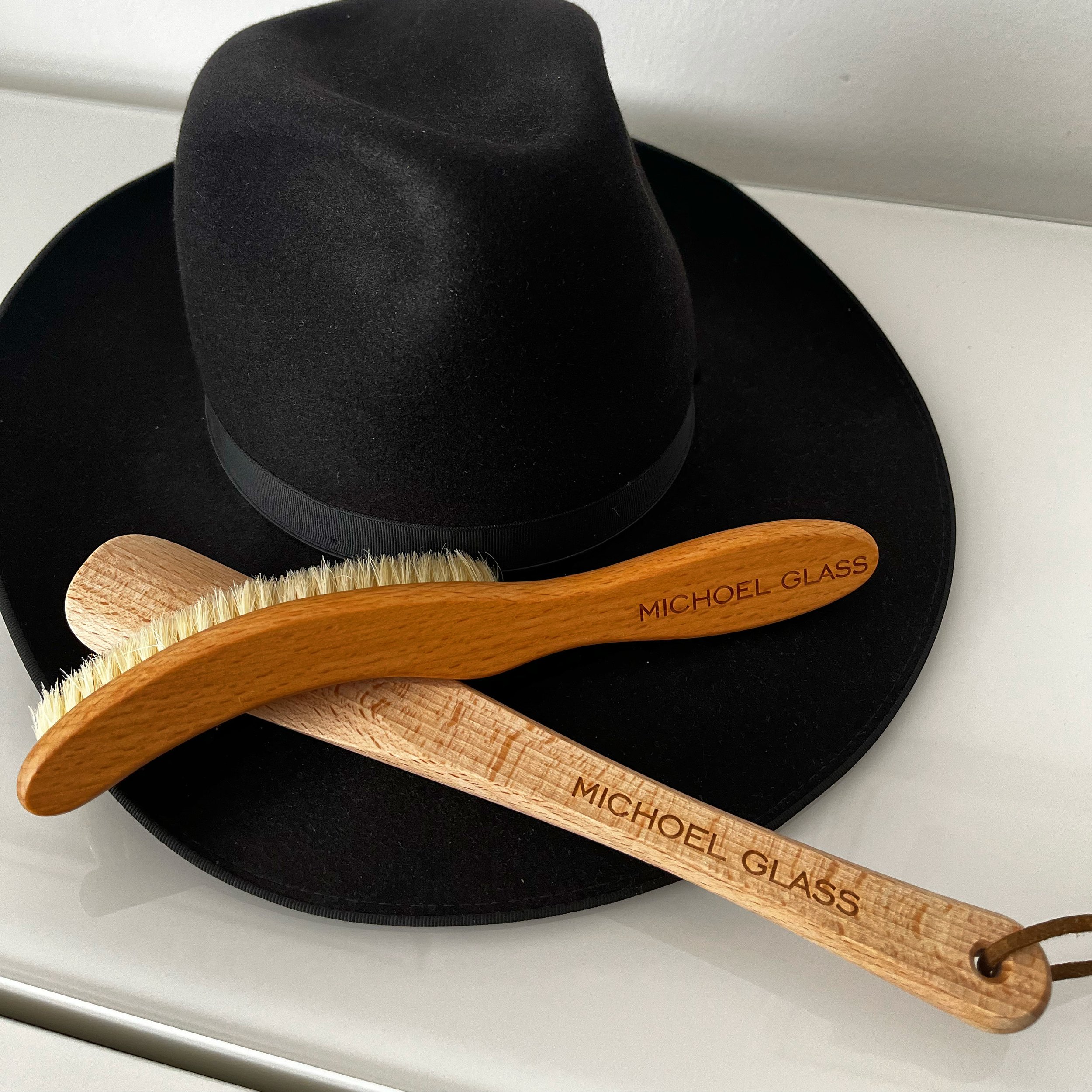 Hat Brush and Shoe Horn Set